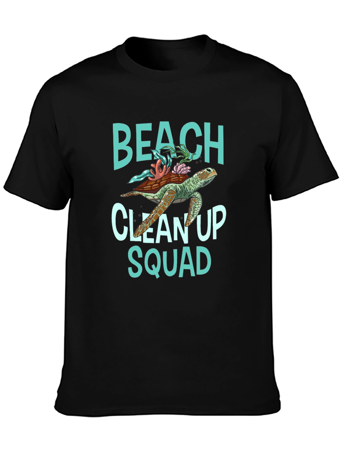 Beach Clean Up Squad Turtle Graphic T-Shirt