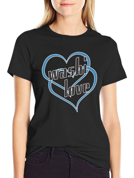 Washi Love Black Graphic T-Shirt