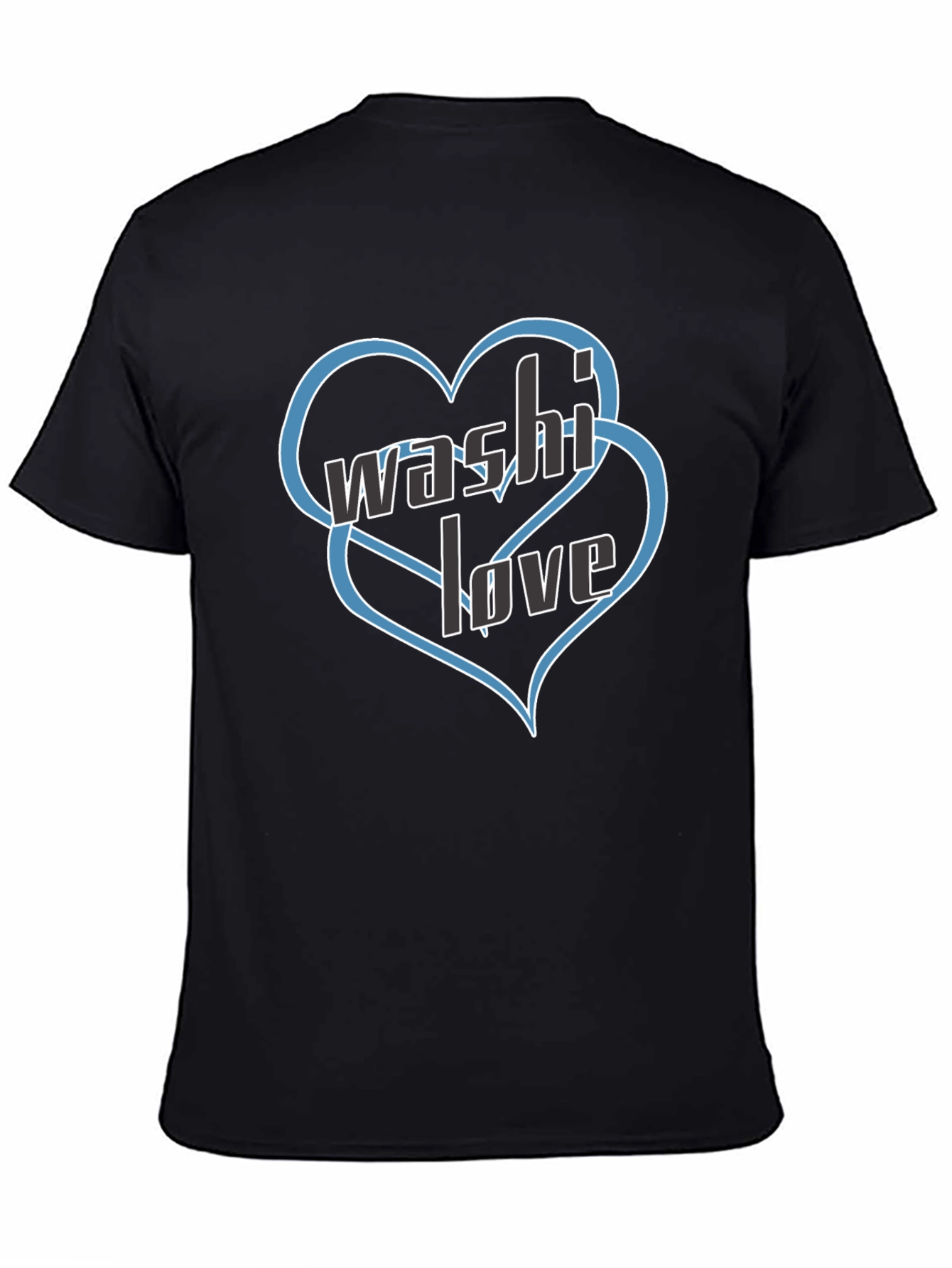 Washi Love Black Graphic T-Shirt