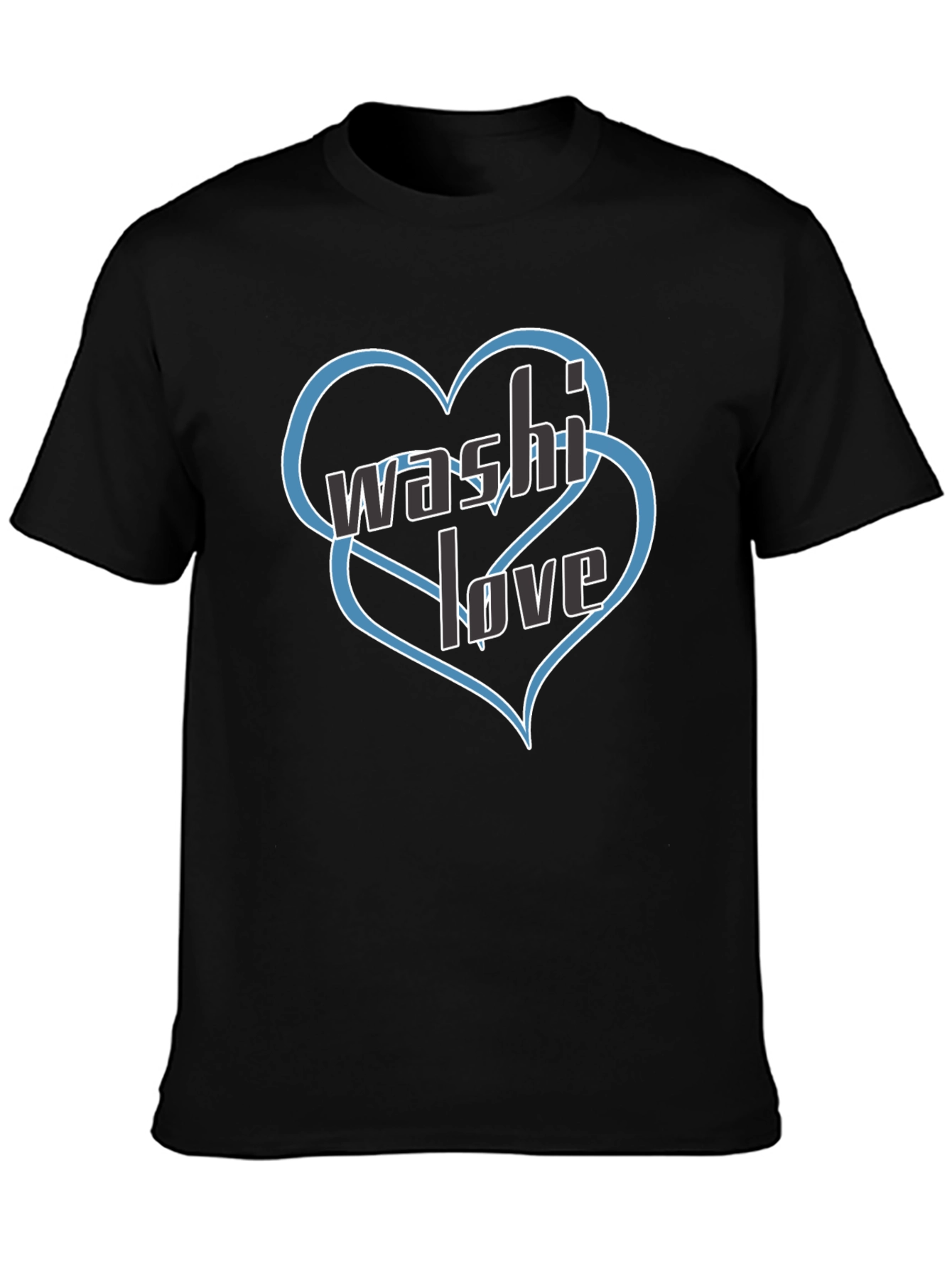 Washi Love Black Graphic T-Shirt