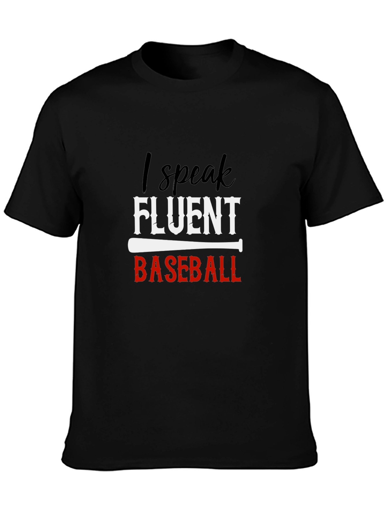 Fluent Baseball T-Shirt - Black Tee