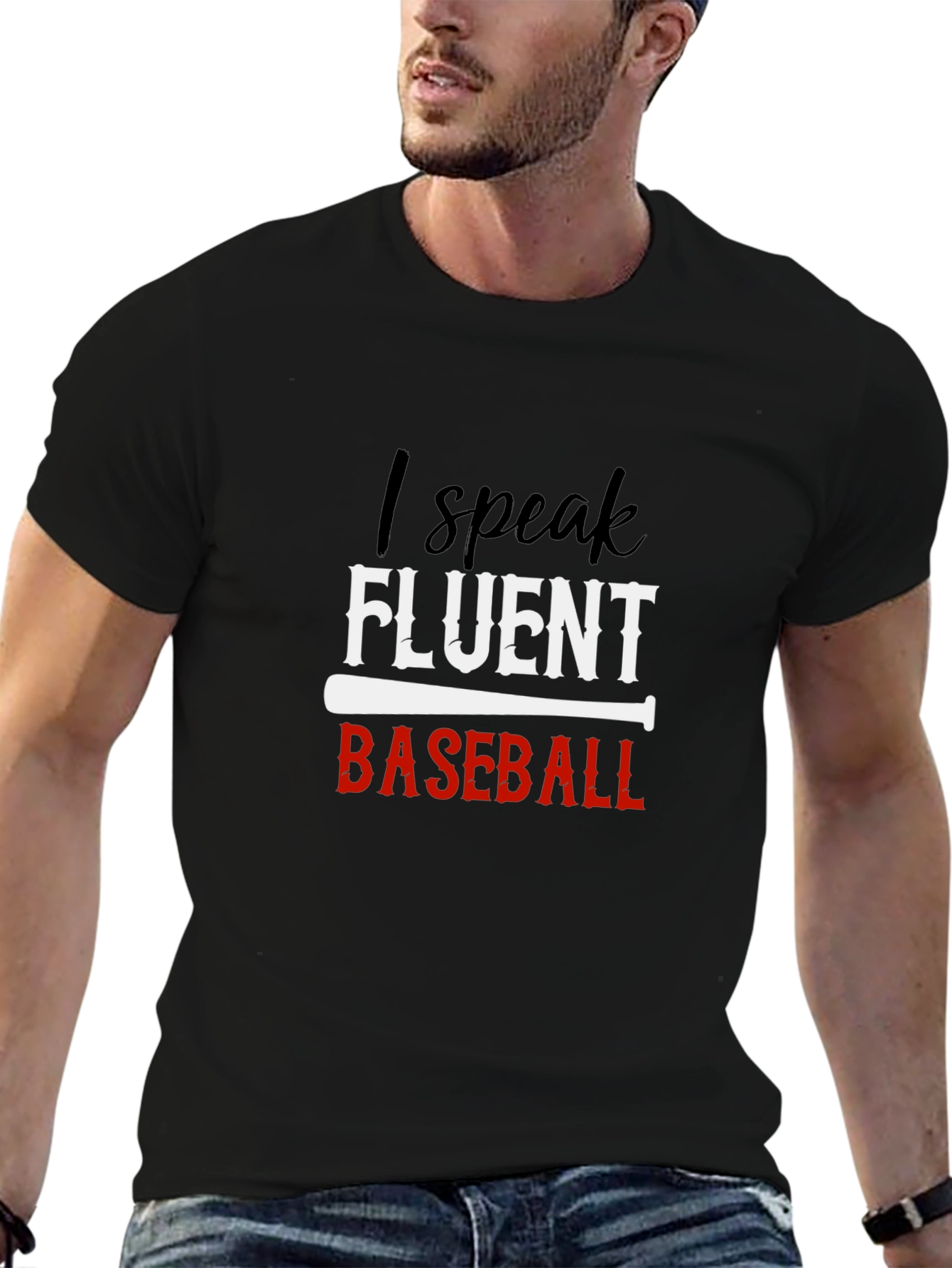 Fluent Baseball T-Shirt - Black Tee