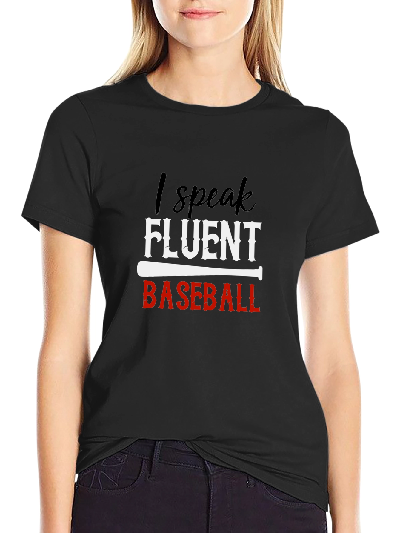 Fluent Baseball T-Shirt - Black Tee