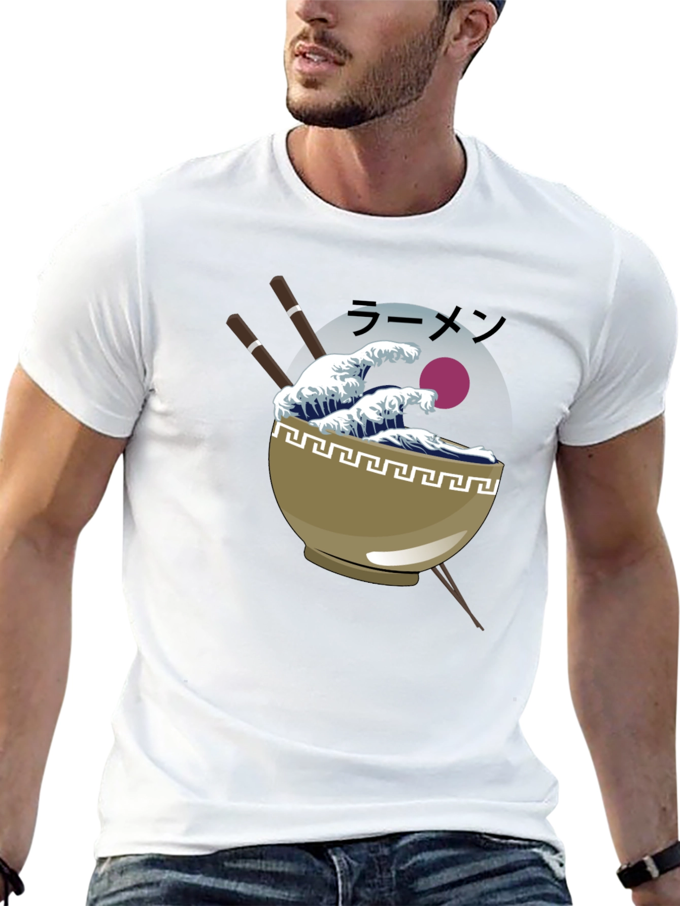 Ramen Wave Graphic Tee - Trendy Casual Style