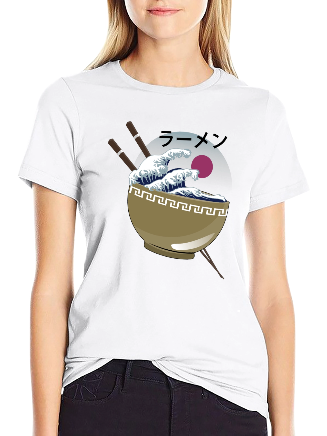 Ramen Wave Graphic Tee - Trendy Casual Style