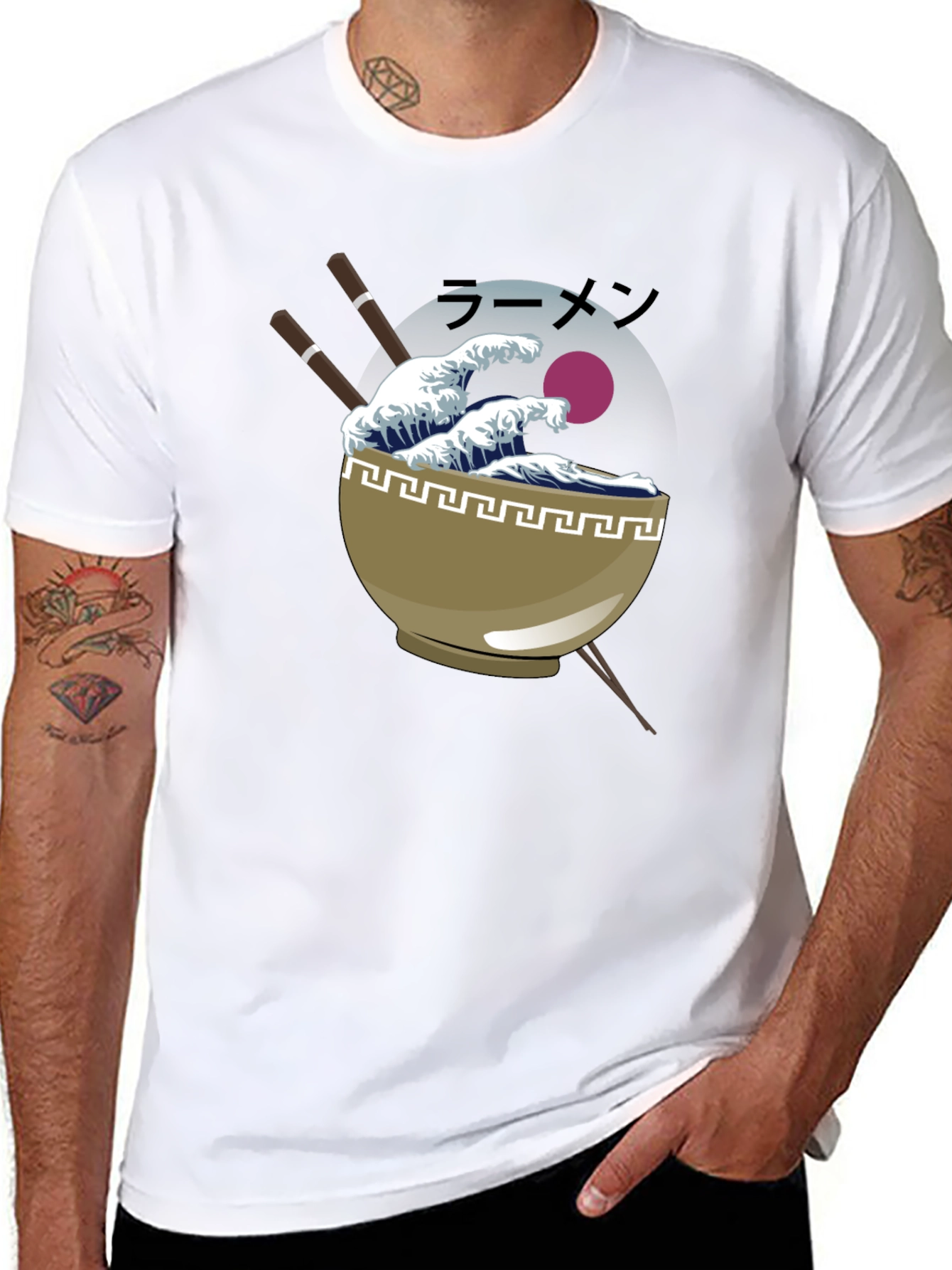 Ramen Wave Graphic Tee - Trendy Casual Style