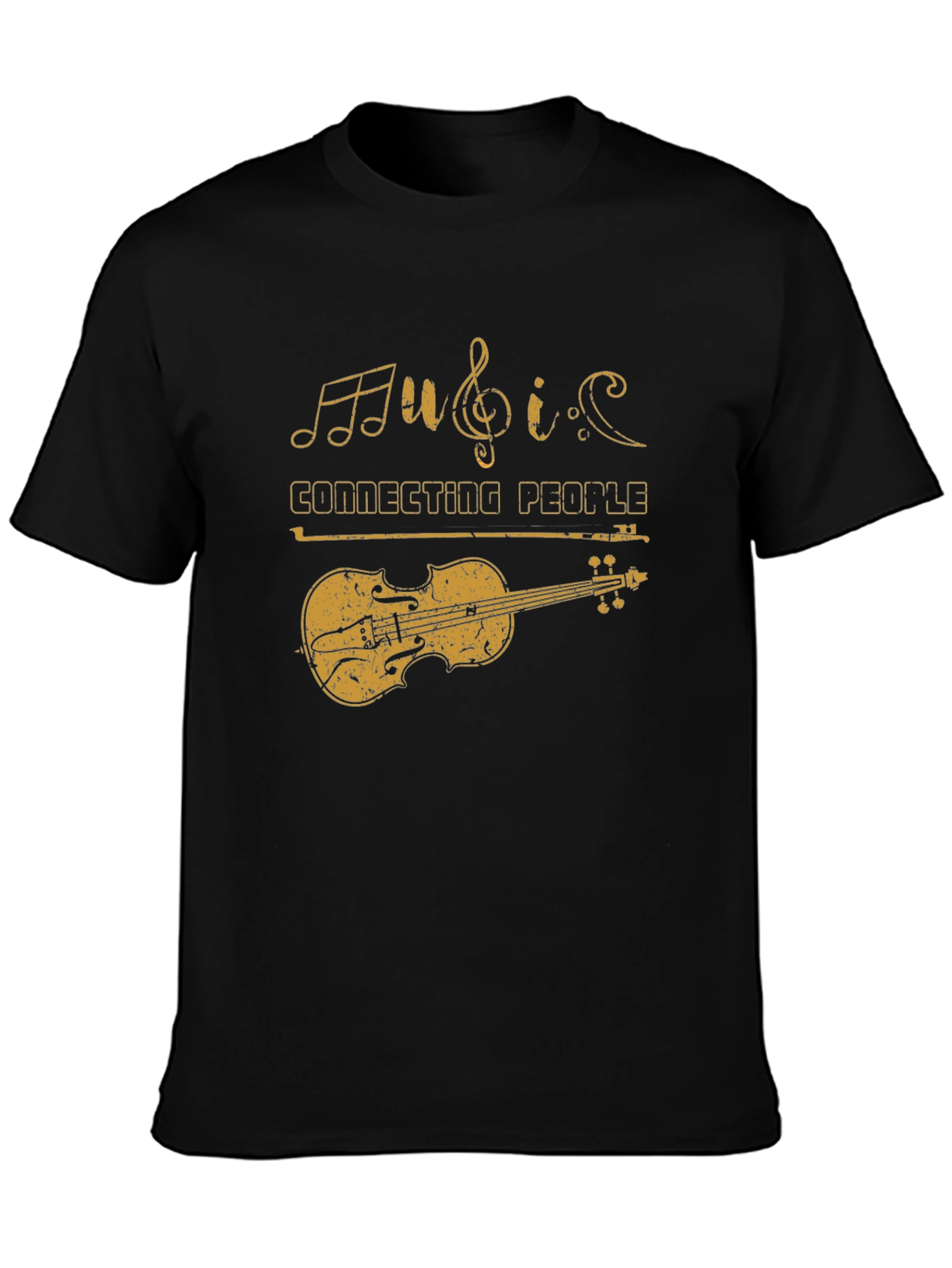 Music Connecting People Violin Graphic Tee