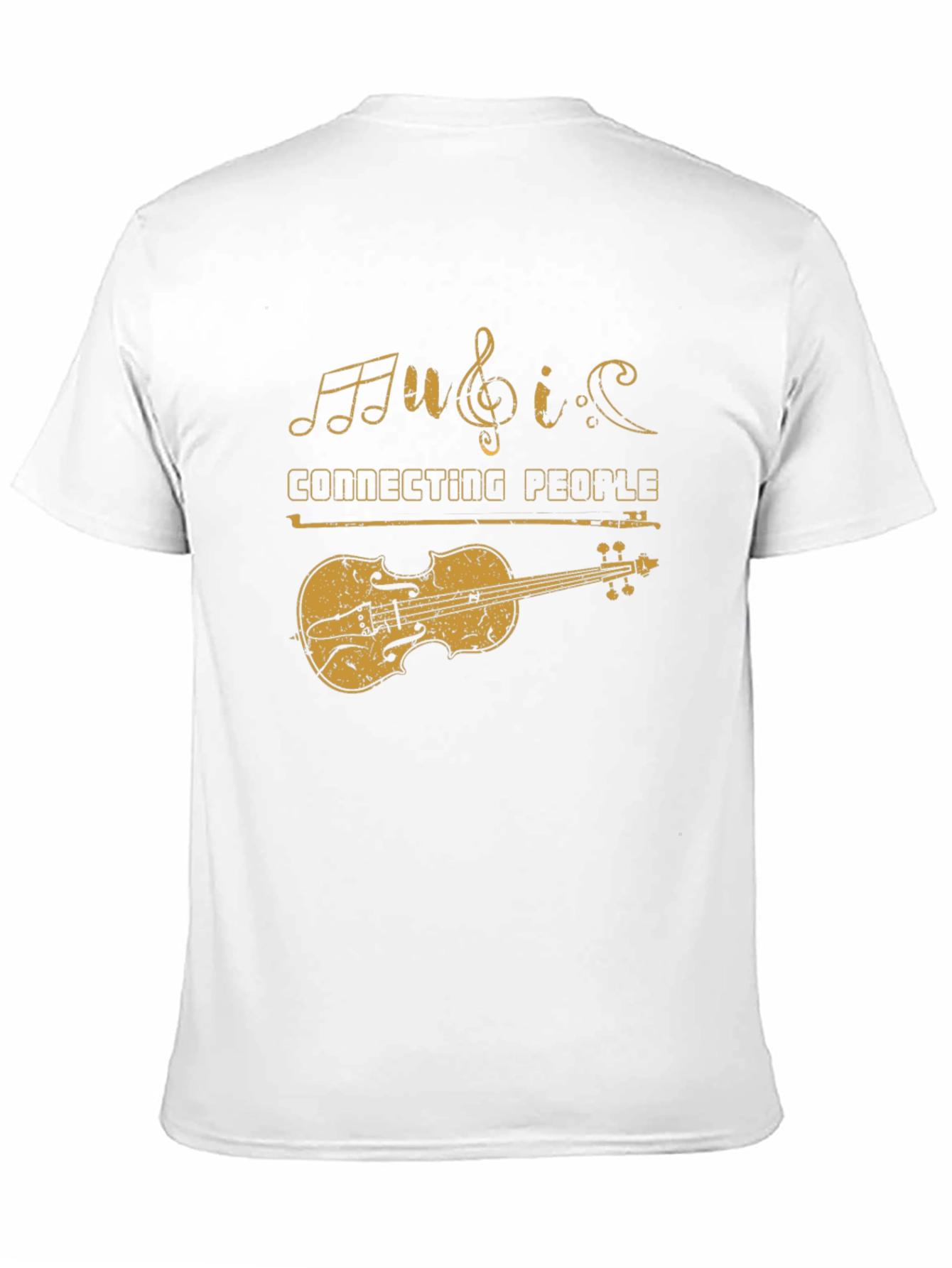 Music Connecting People Violin Graphic Tee