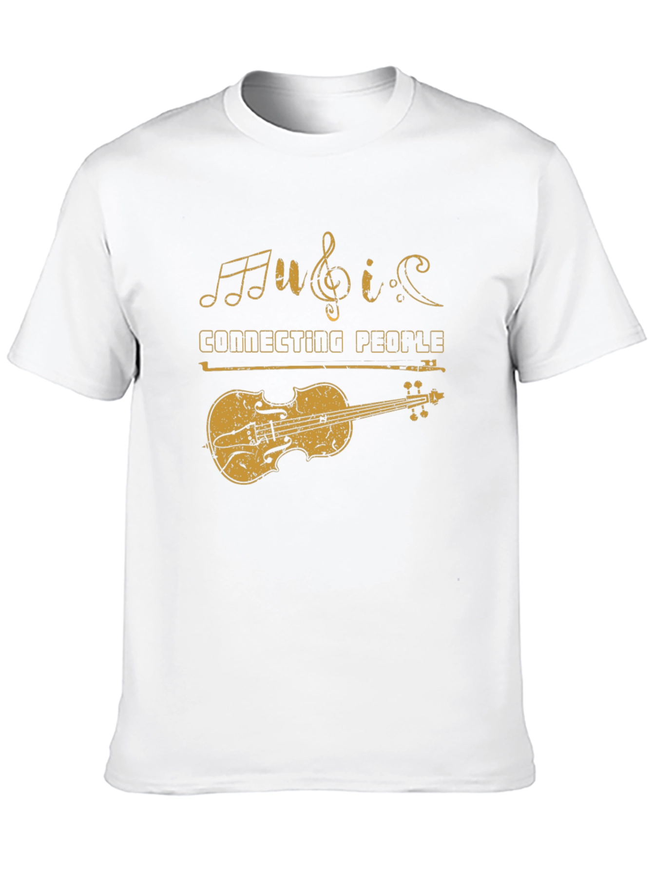Music Connecting People Violin Graphic Tee