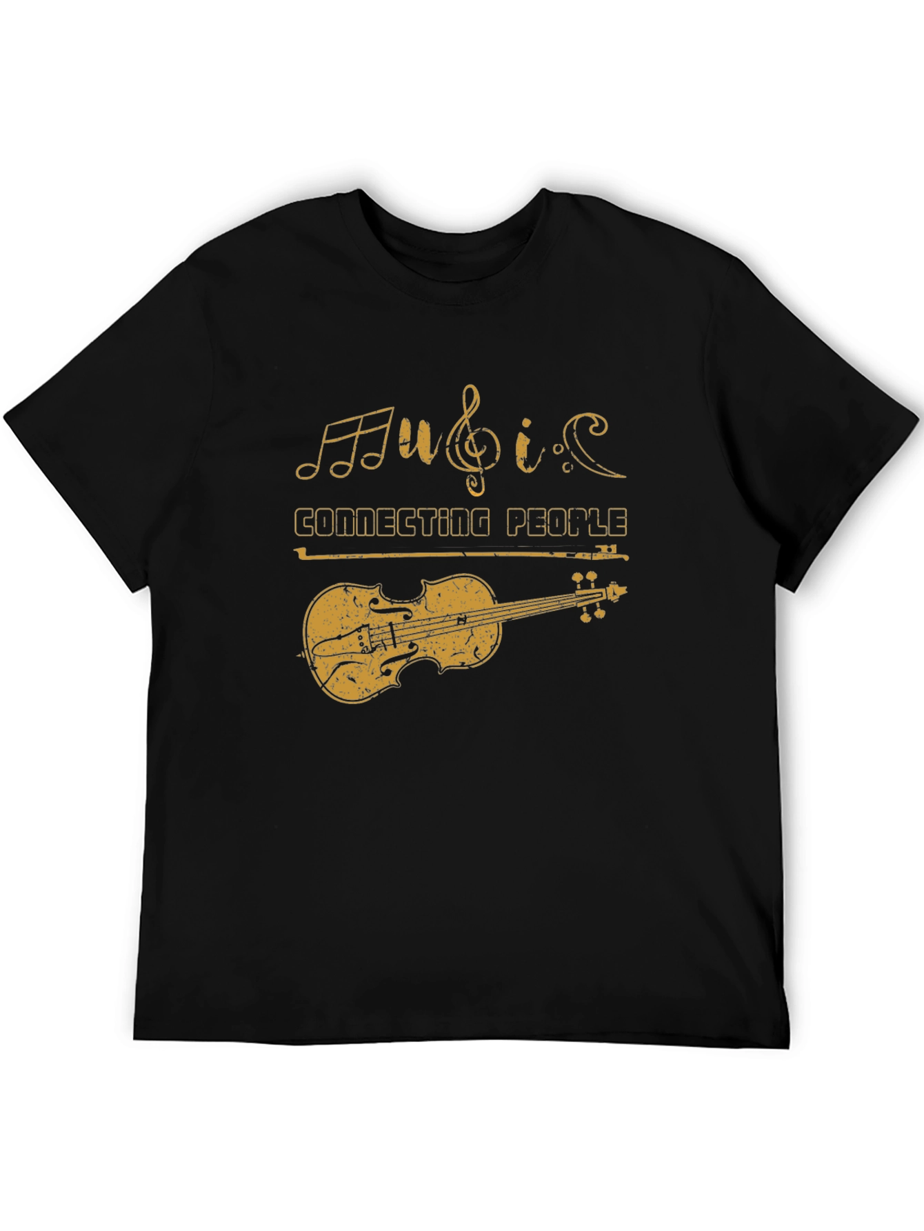 Music Connecting People Violin Graphic Tee