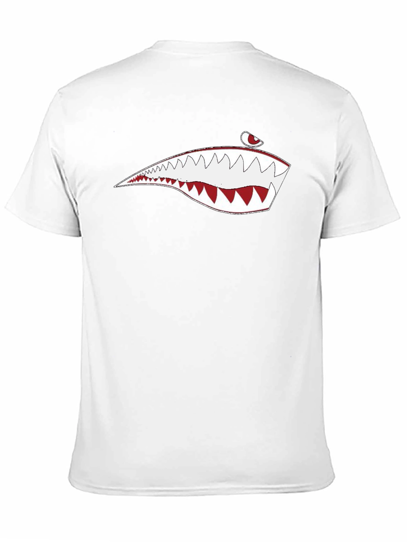 Mens Black Shark Teeth Graphic Tee