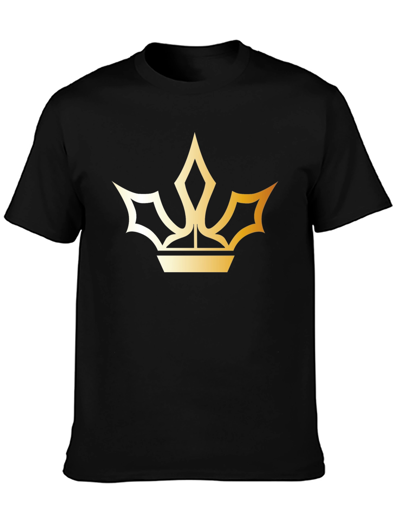 Golden Crown Graphic Black T-Shirt