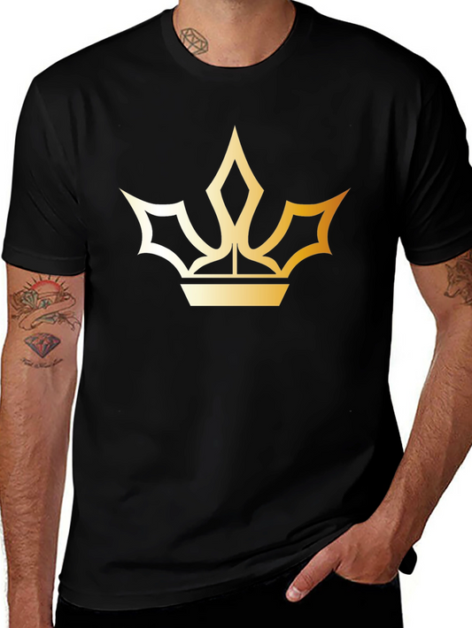 Golden Crown Graphic Black T-Shirt