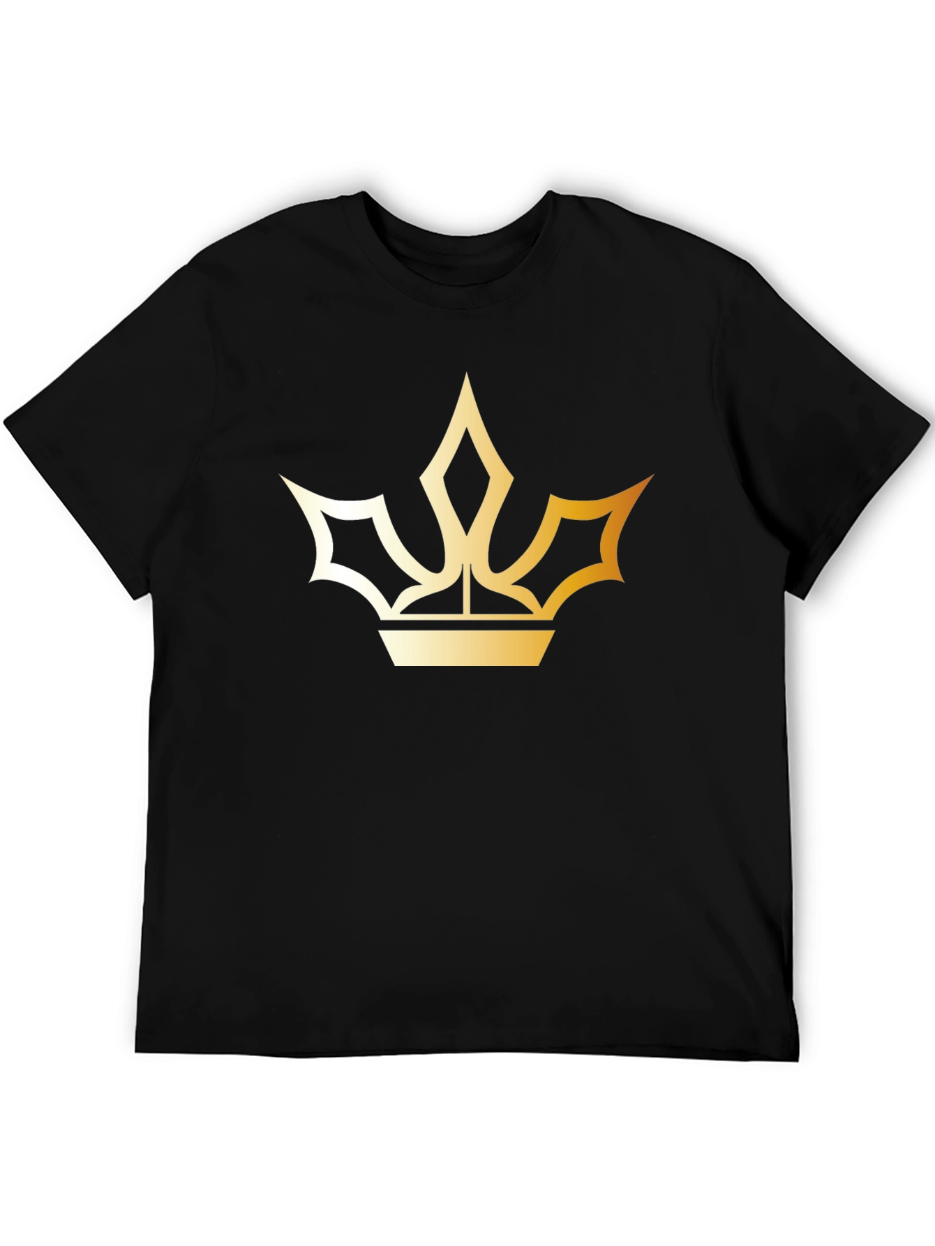 Golden Crown Graphic Black T-Shirt
