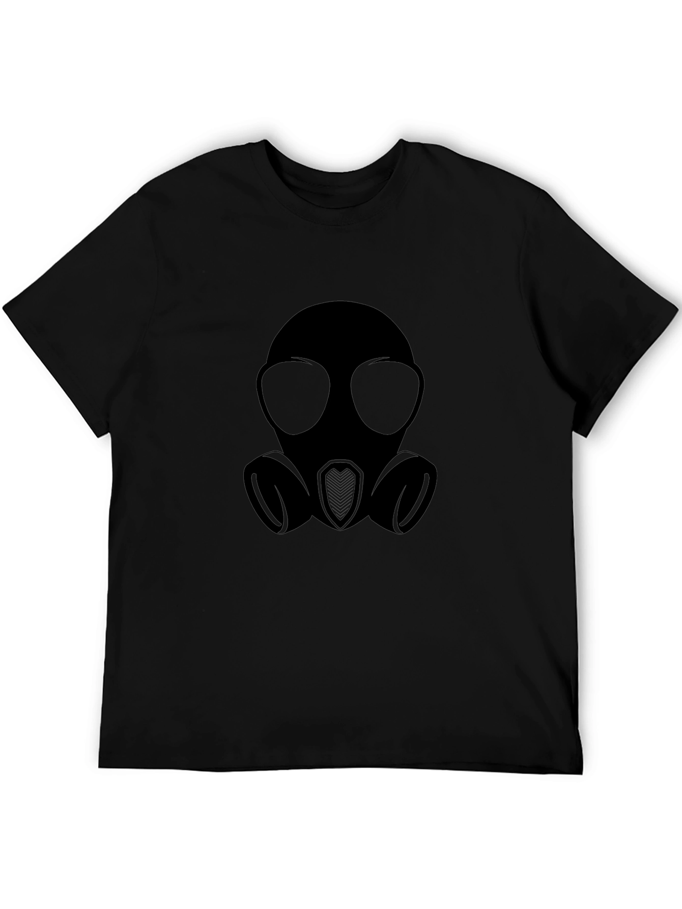 Gas Mask Graphic Tee - Black Cotton Blend