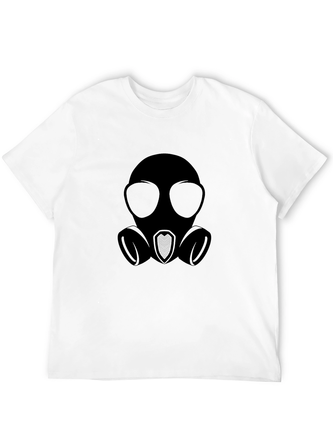 Gas Mask Graphic Tee - Black Cotton Blend