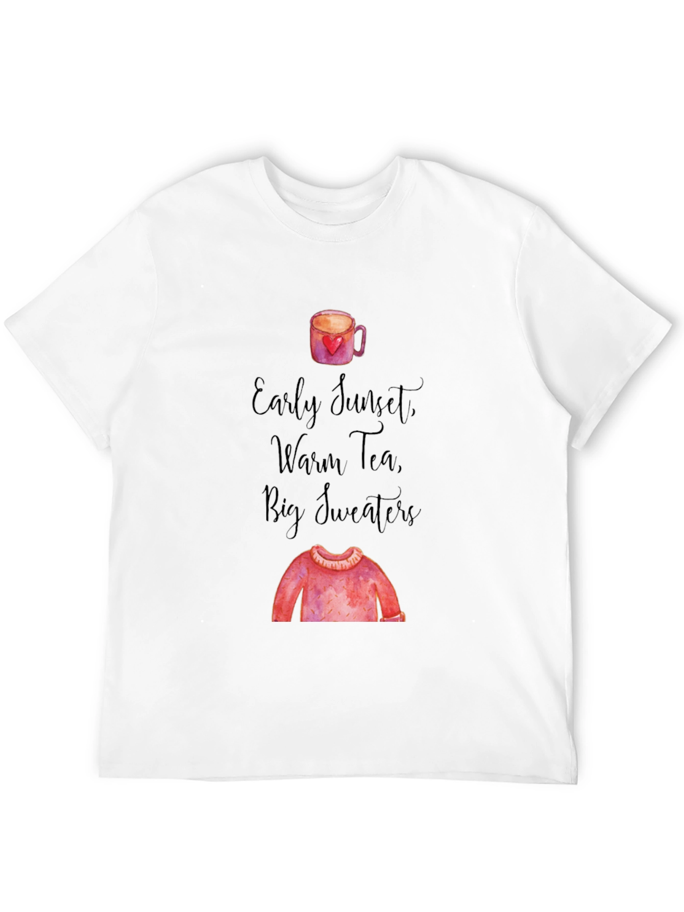 Early Sunset Warm Tea Big Sweaters T-Shirt