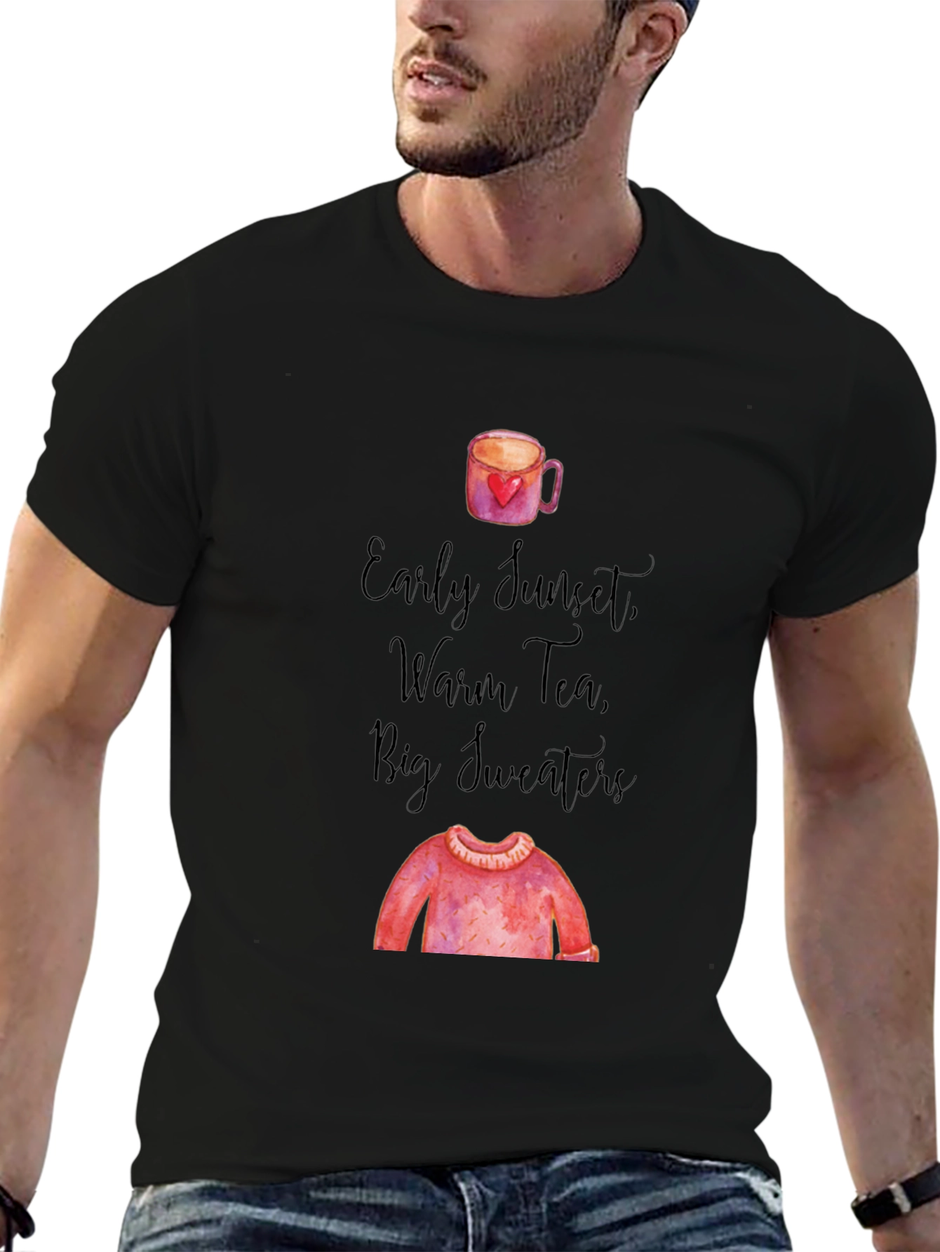 Early Sunset Warm Tea Big Sweaters T-Shirt