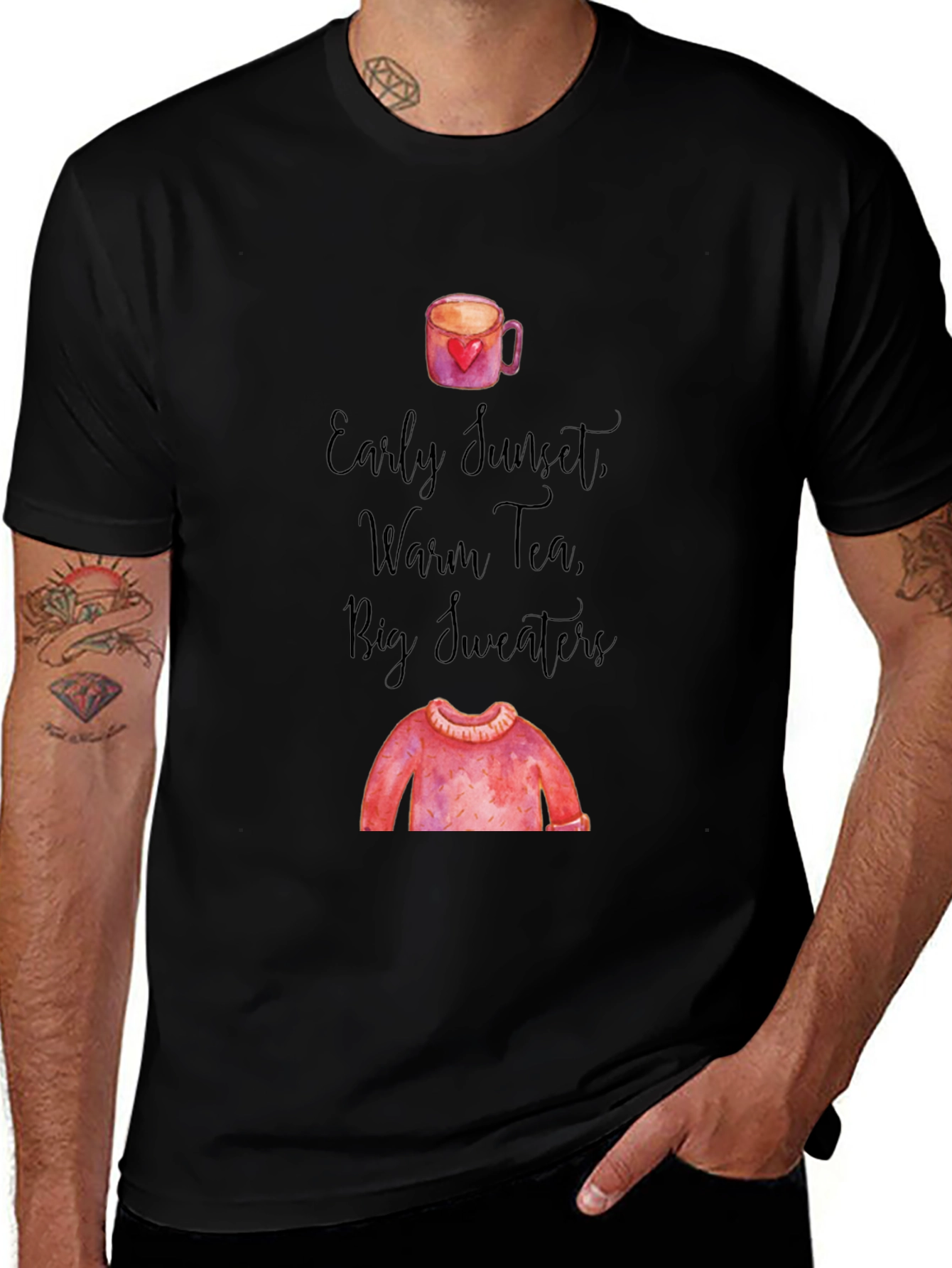 Early Sunset Warm Tea Big Sweaters T-Shirt