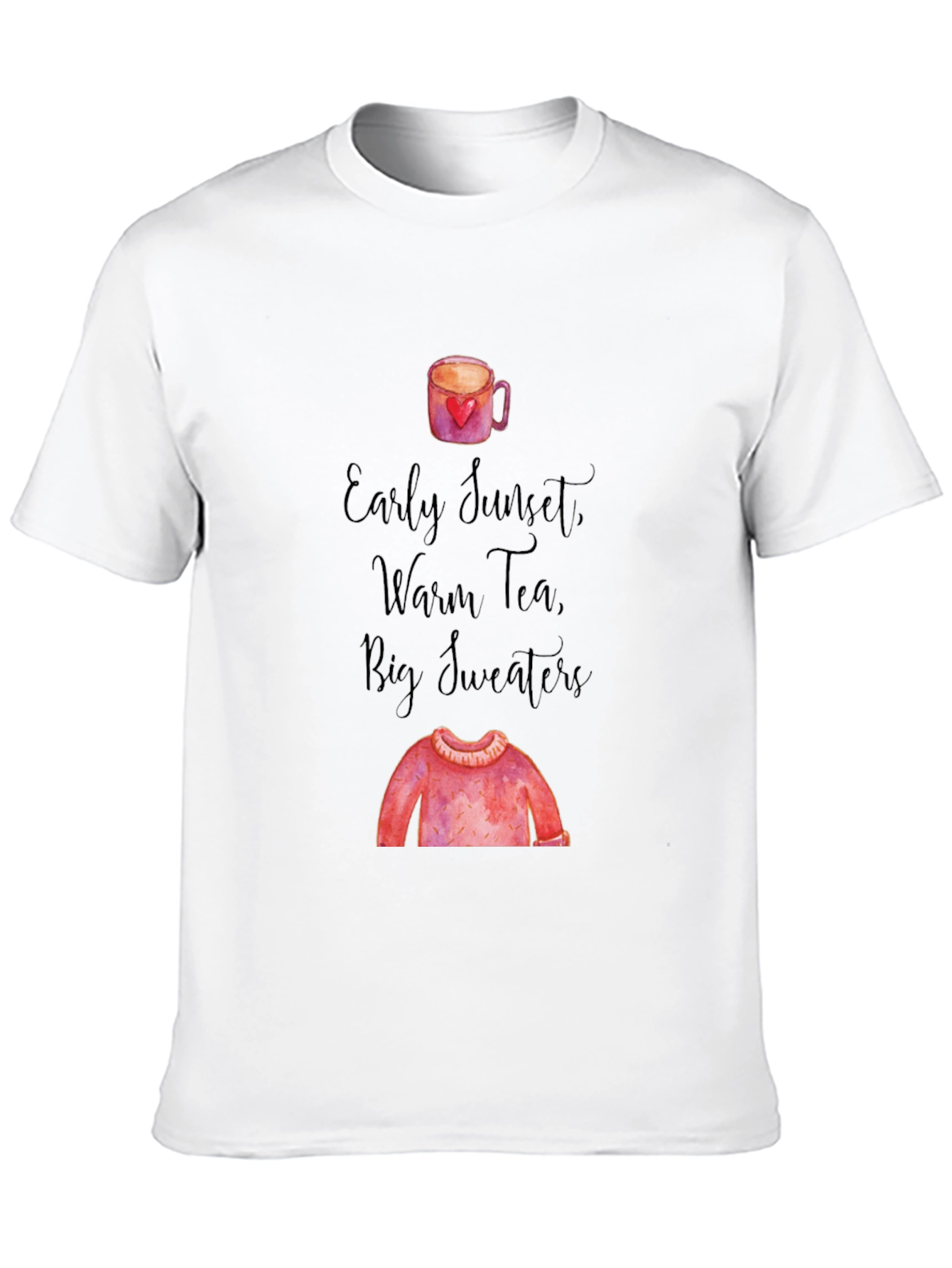 Early Sunset Warm Tea Big Sweaters T-Shirt