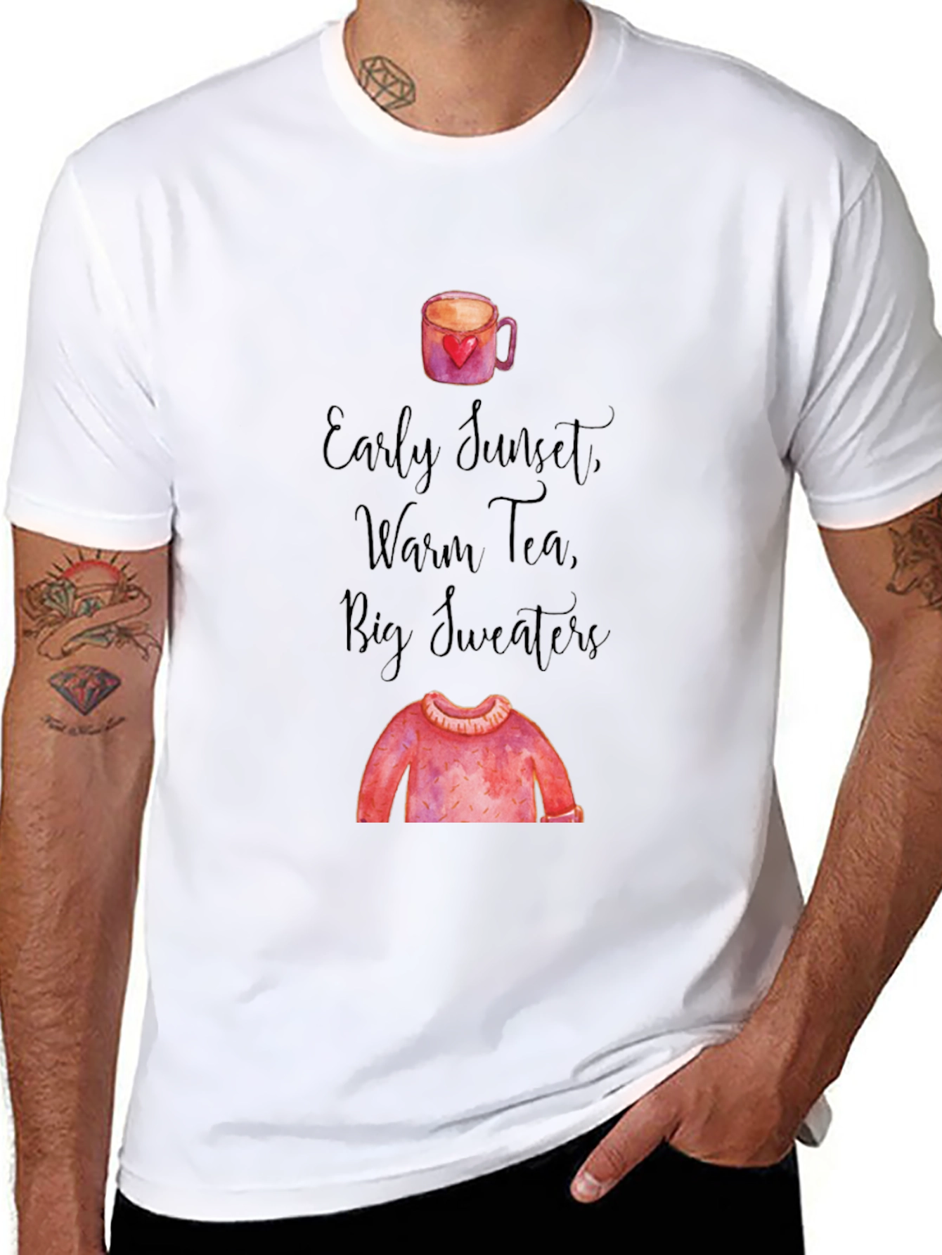 Early Sunset Warm Tea Big Sweaters T-Shirt