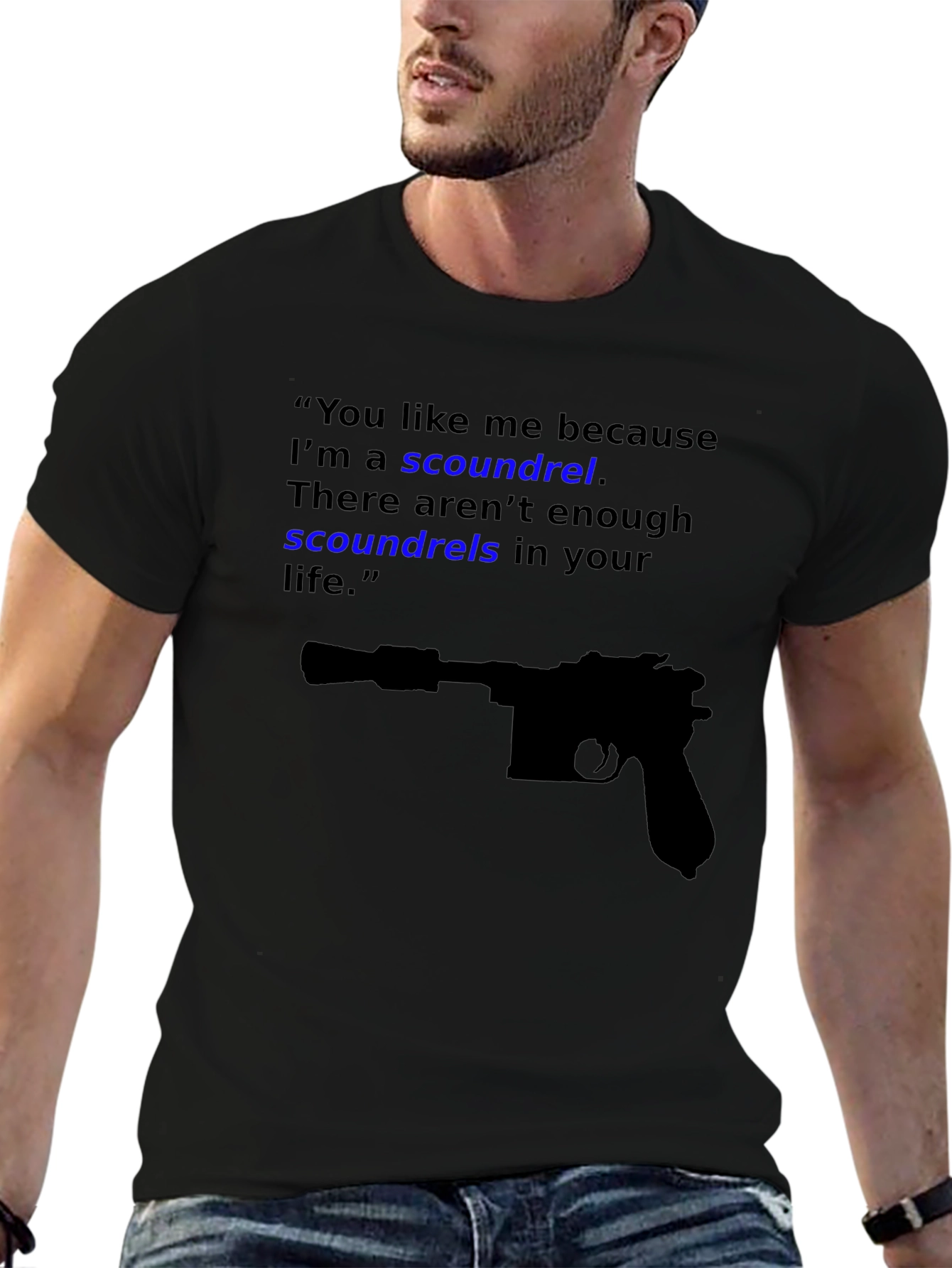 Scoundrel Tee - Movie Quote Graphic Novelty T-Shirt