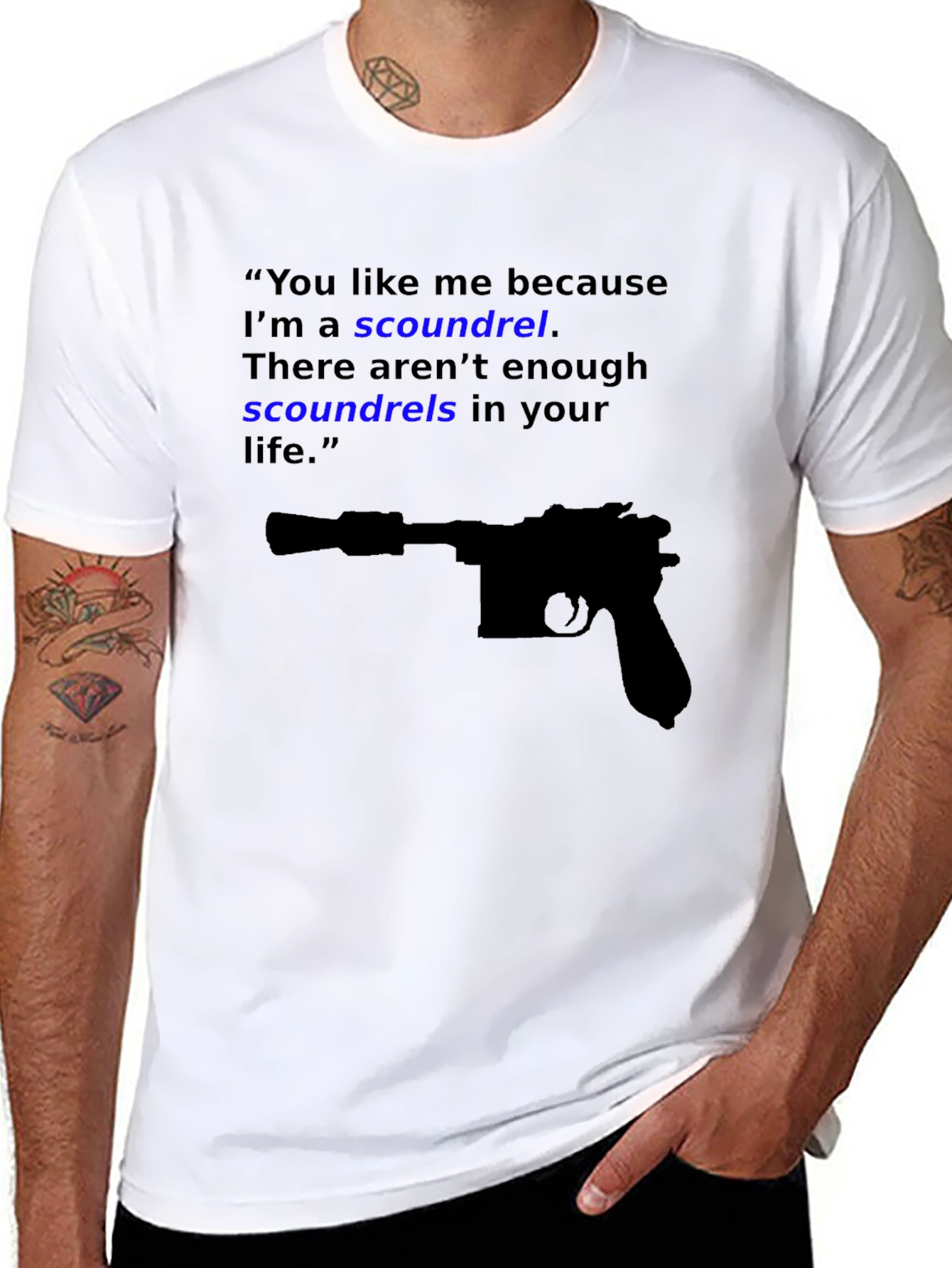 Scoundrel Tee - Movie Quote Graphic Novelty T-Shirt
