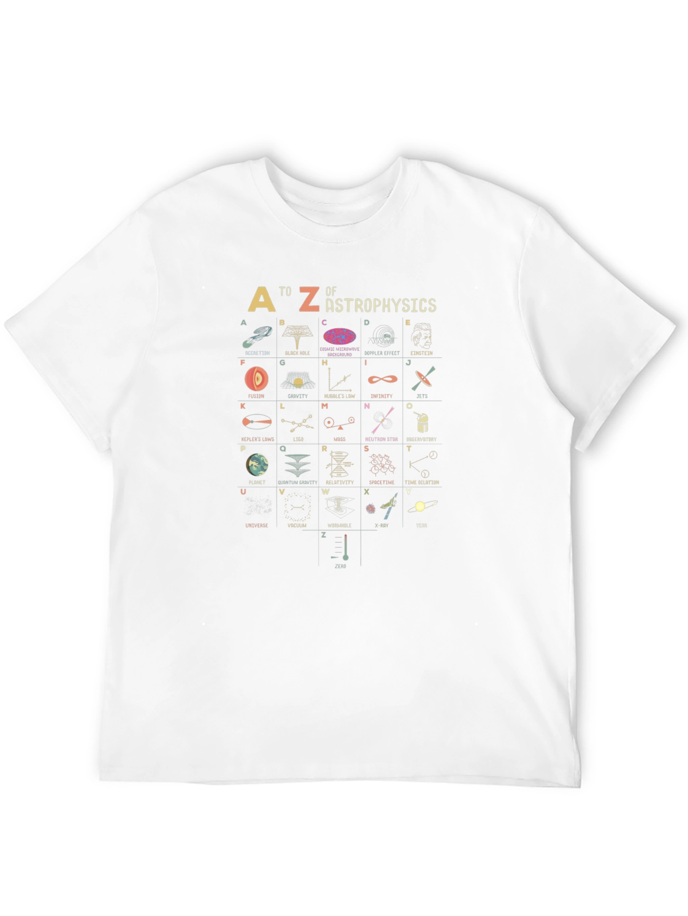 Astrophysics A to Z Graphic T-Shirt - Science Tee