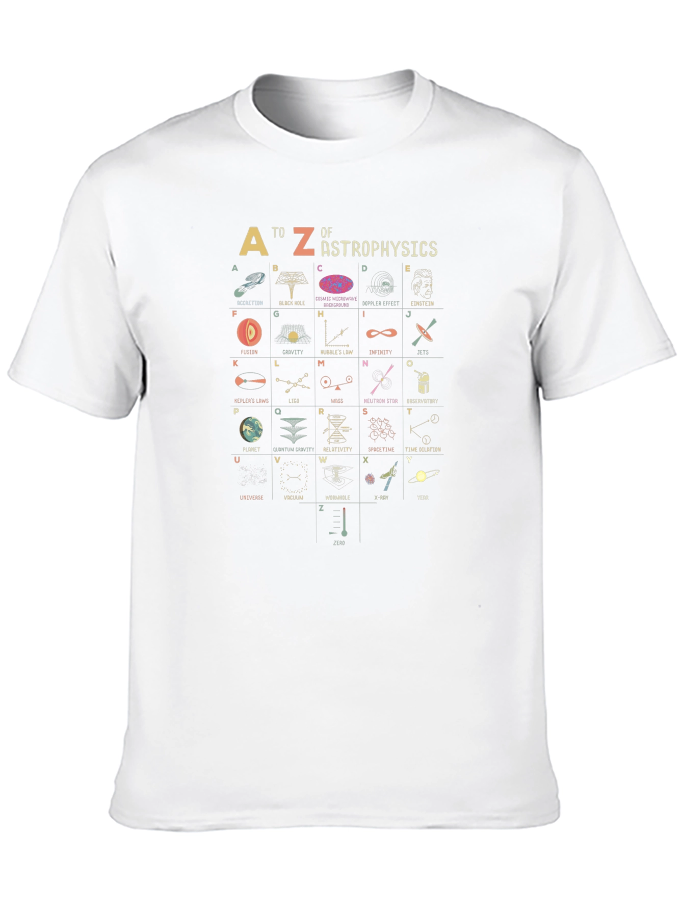 Astrophysics A to Z Graphic T-Shirt - Science Tee