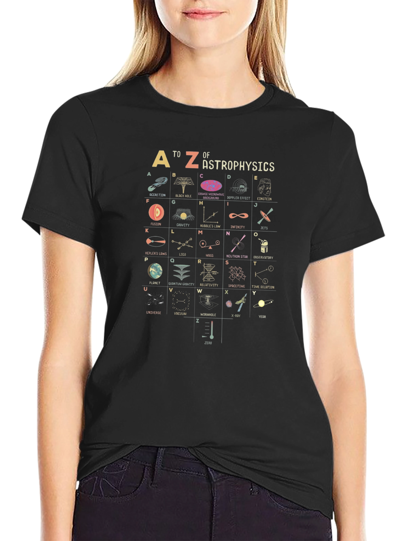 Astrophysics A to Z Graphic T-Shirt - Science Tee