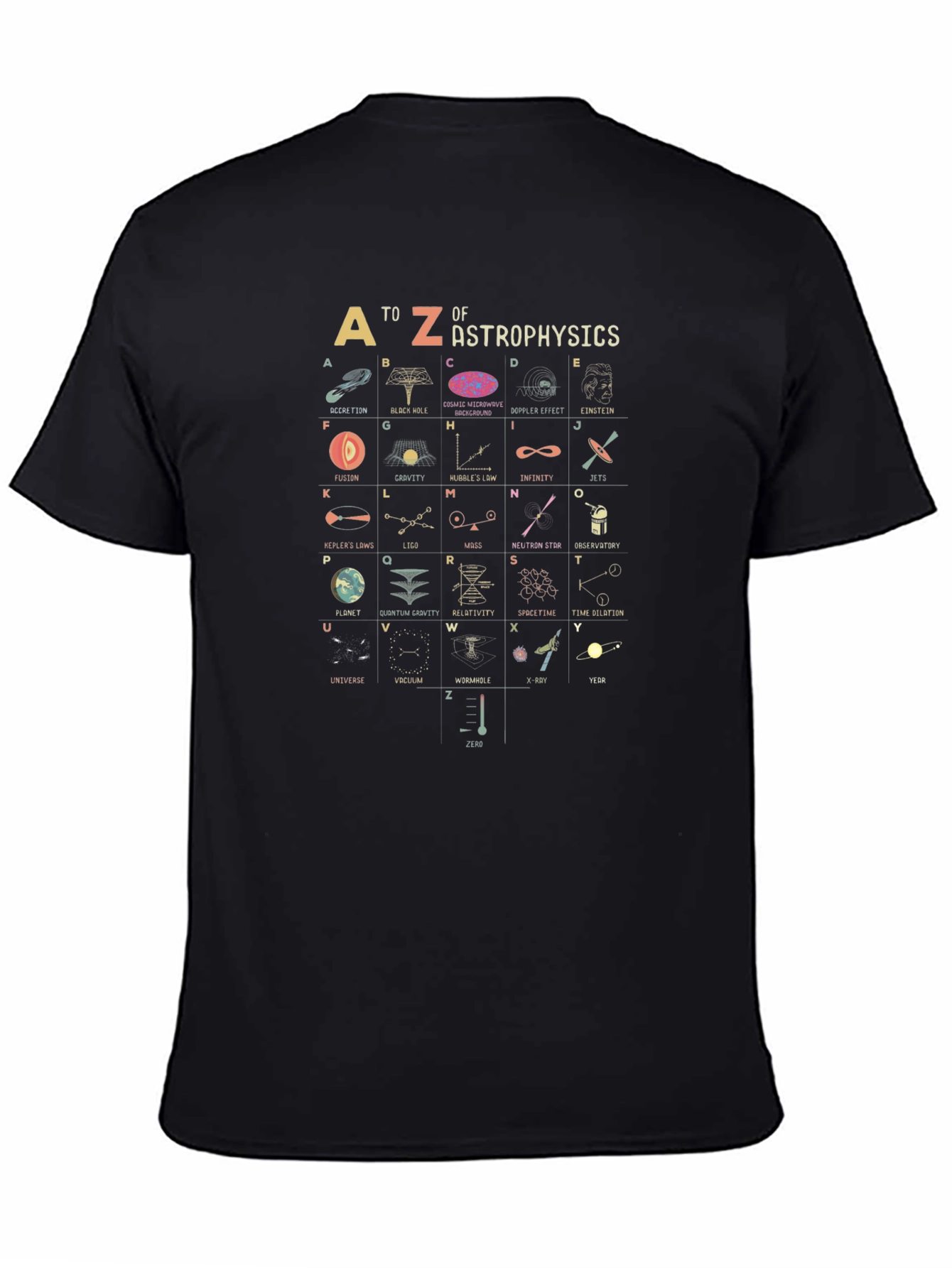 Astrophysics A to Z Graphic T-Shirt - Science Tee