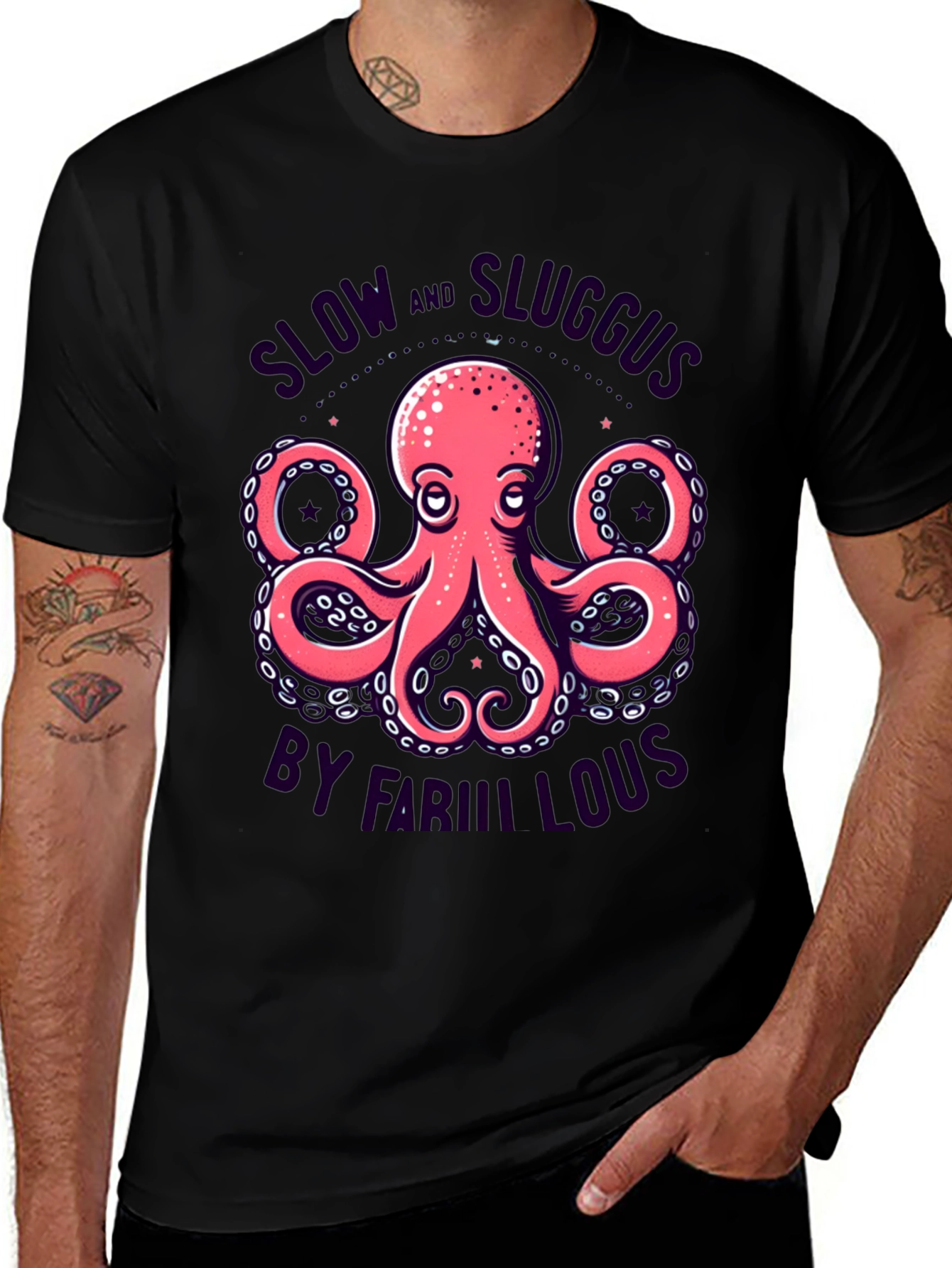 Slow & Sluggus Octopus Graphic T-Shirt