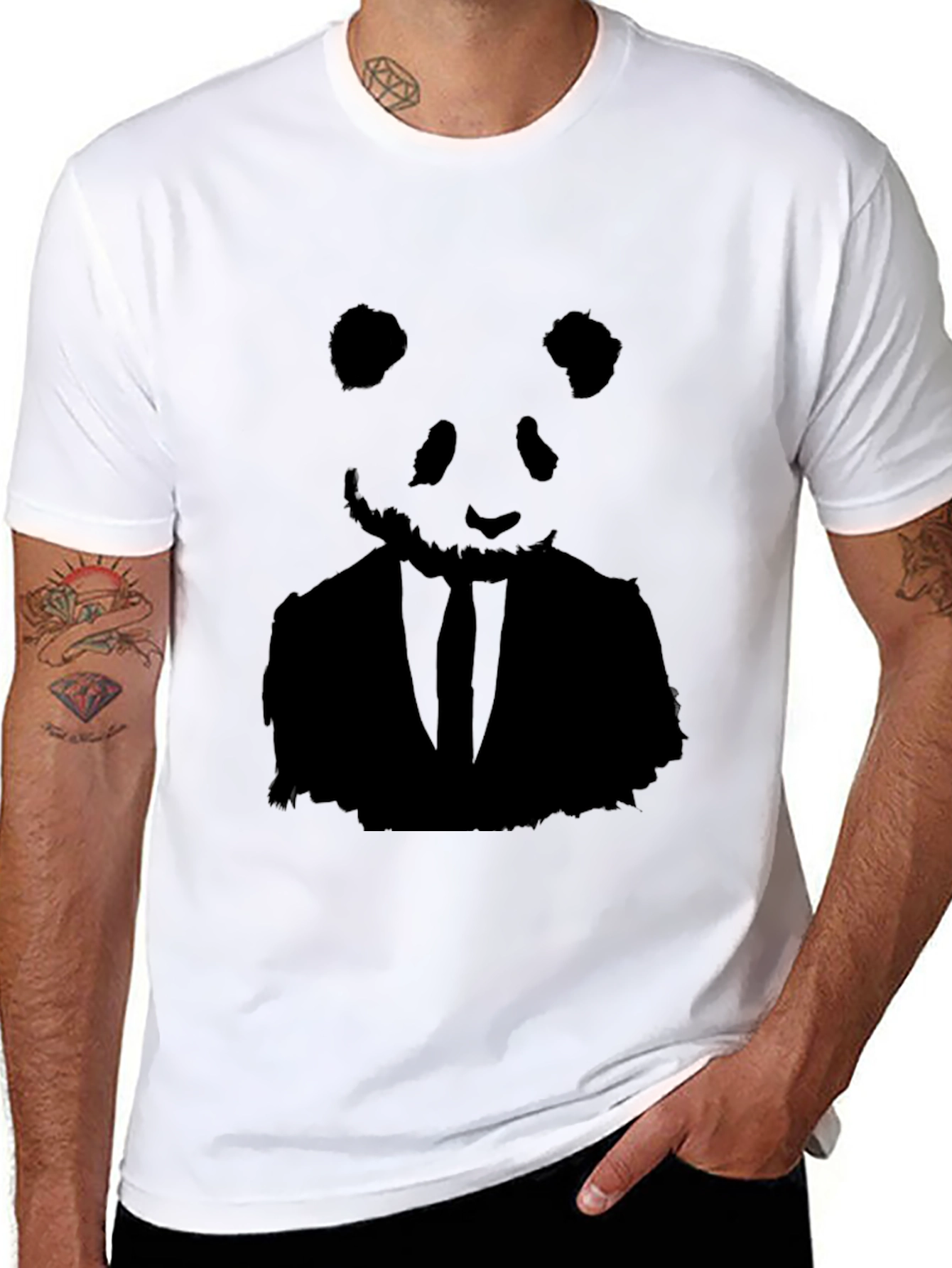 Panda Boss T-Shirt - Black Graphic Tee