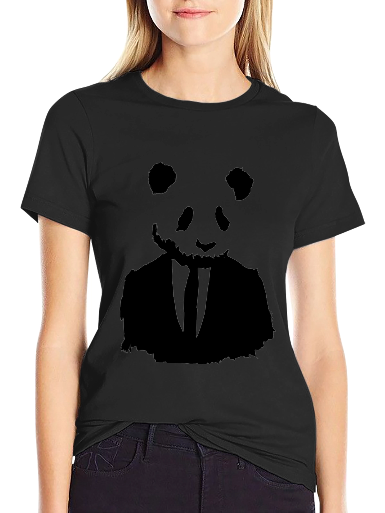 Panda Boss T-Shirt - Black Graphic Tee