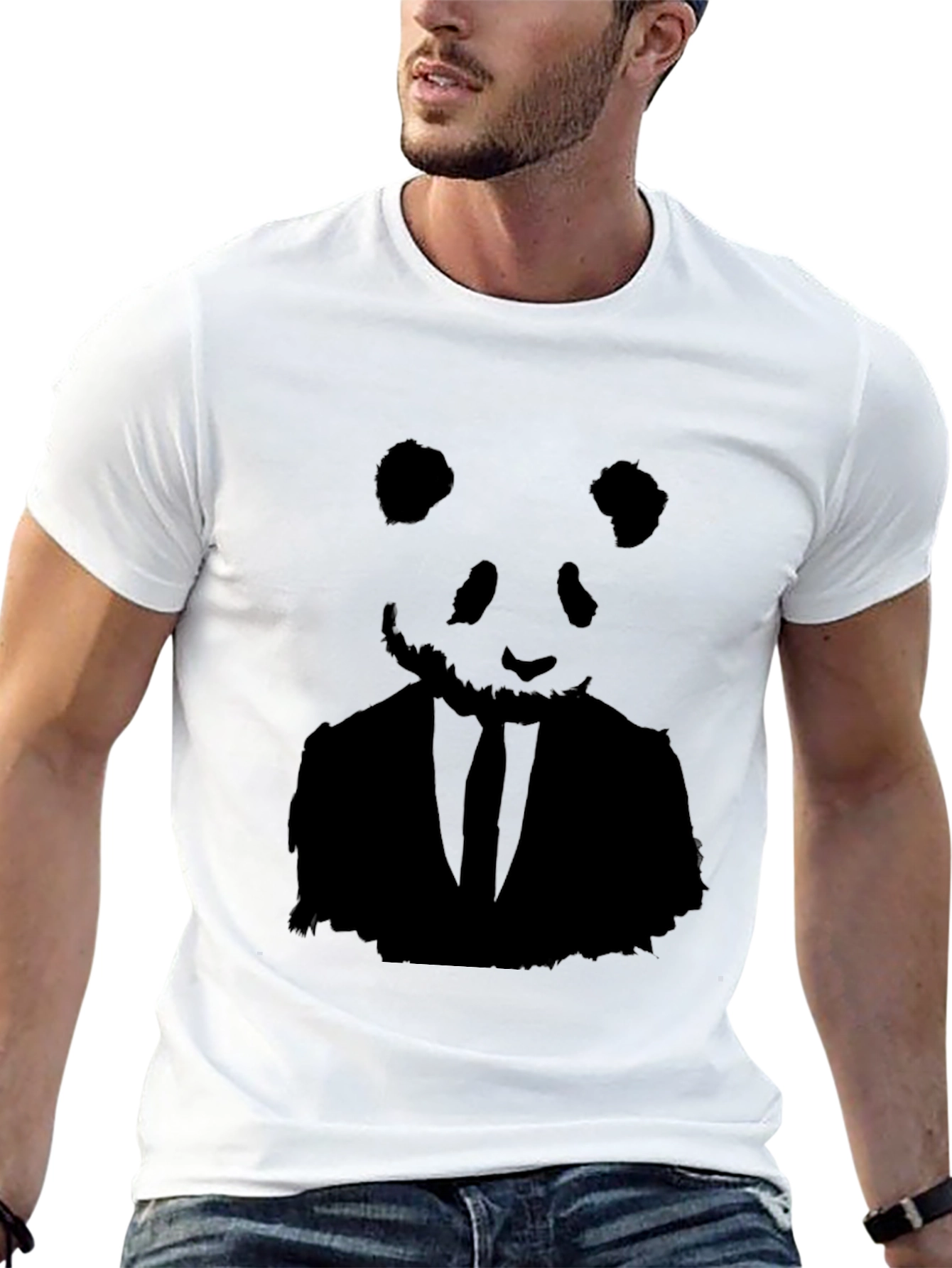 Panda Boss T-Shirt - Black Graphic Tee