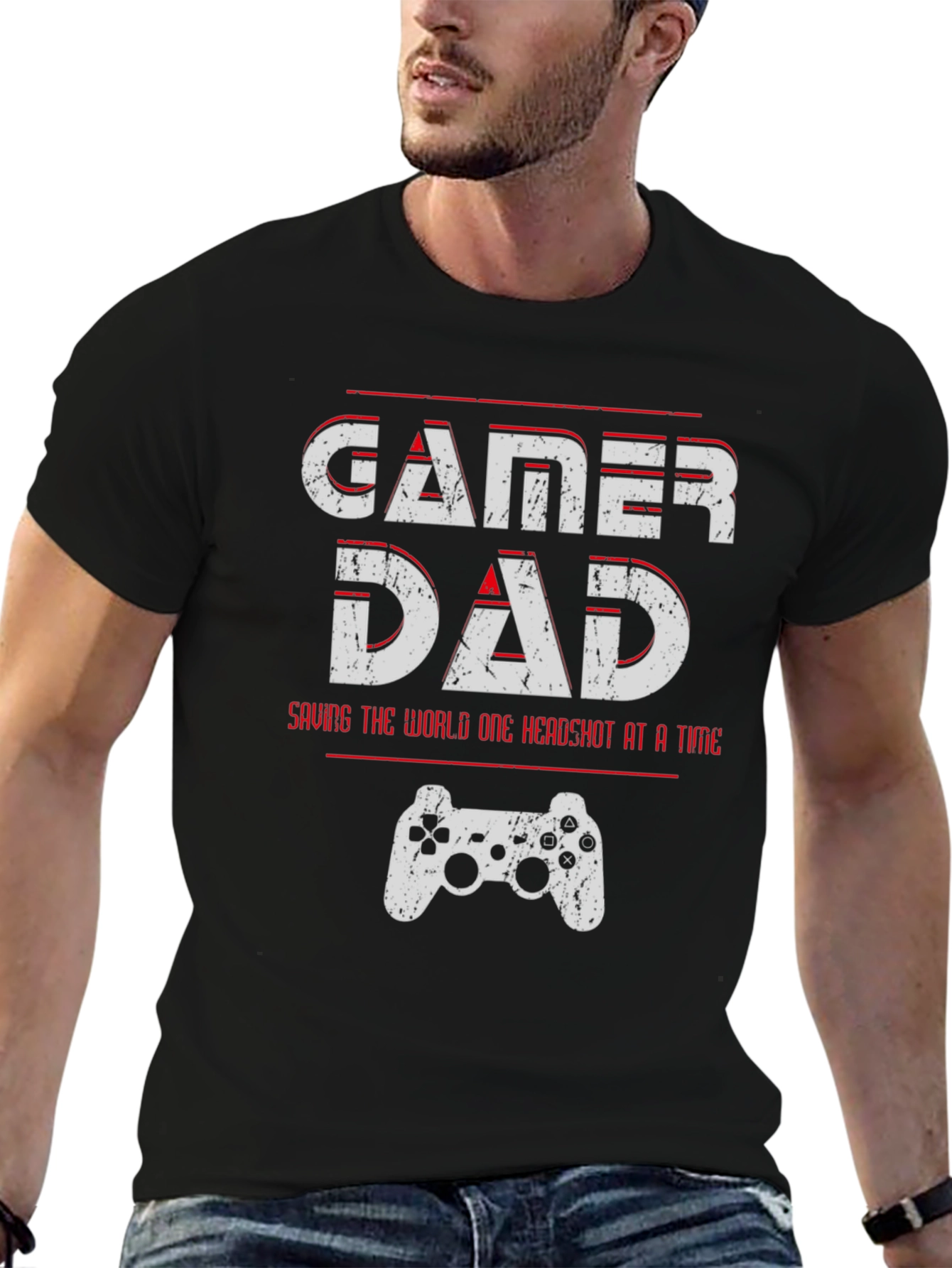 Gamer Dad T-Shirt - Level Up Your Dad Style!