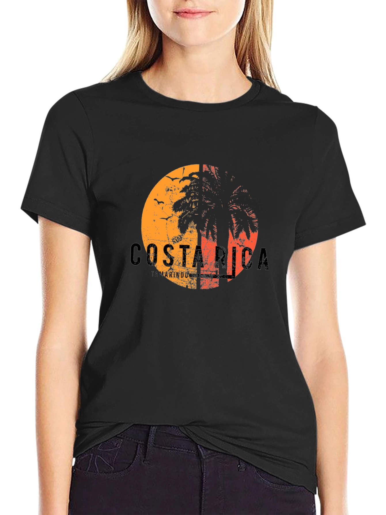 Costa Rica Graphic T-Shirt - Palm Tree Design