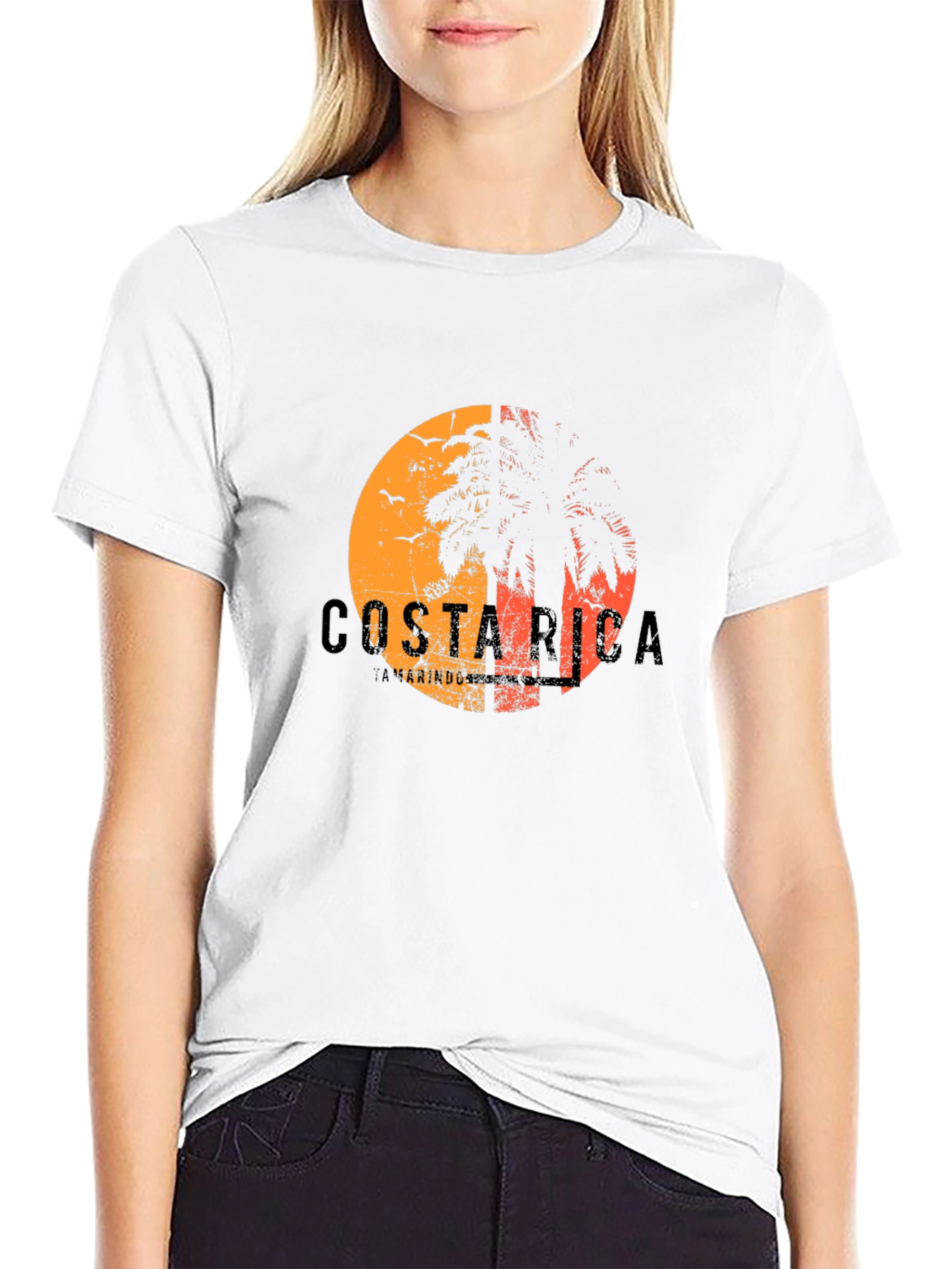 Costa Rica Graphic T-Shirt - Palm Tree Design