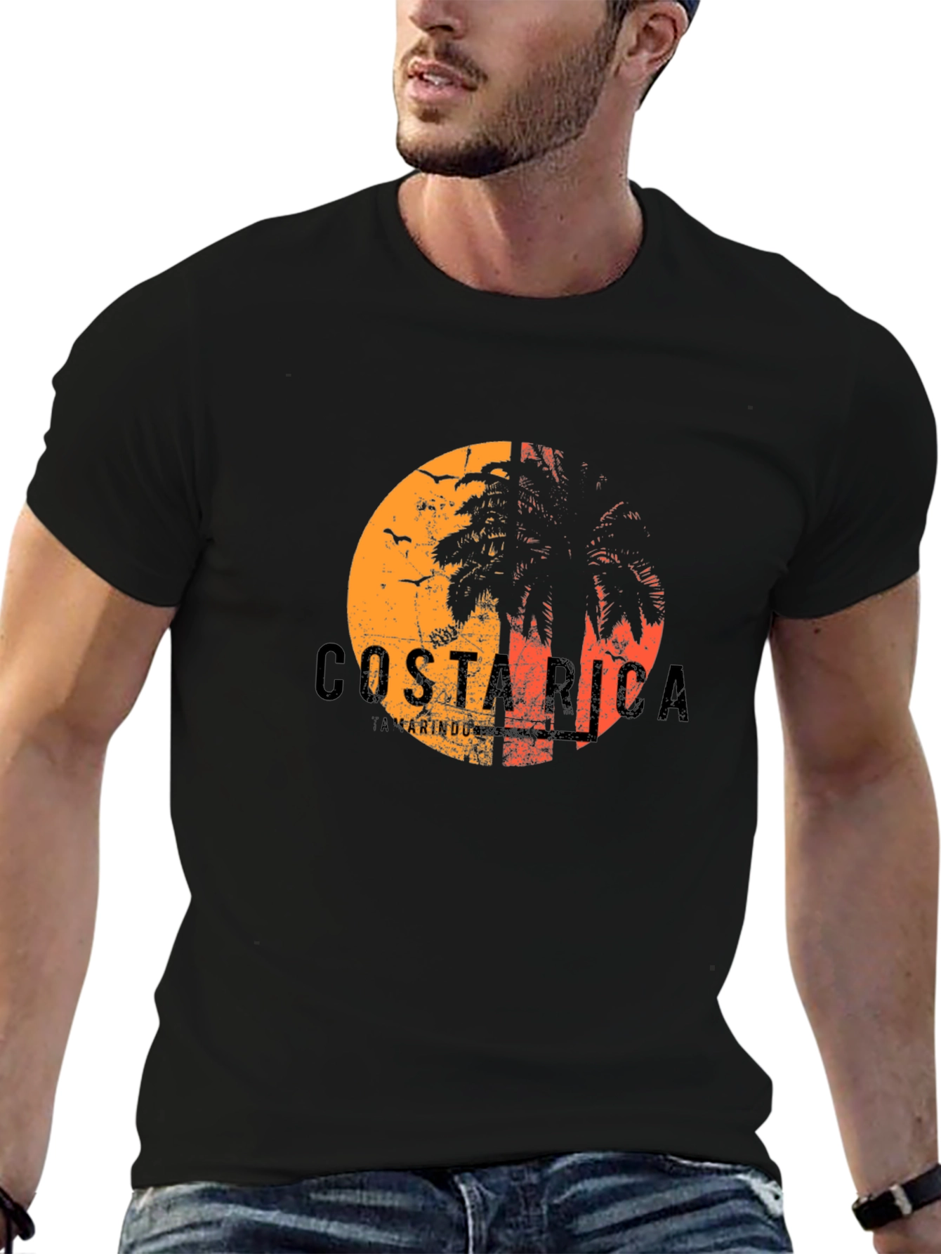 Costa Rica Graphic T-Shirt - Palm Tree Design