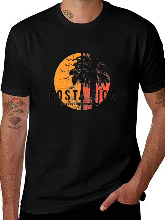 Costa Rica Graphic T-Shirt - Palm Tree Design