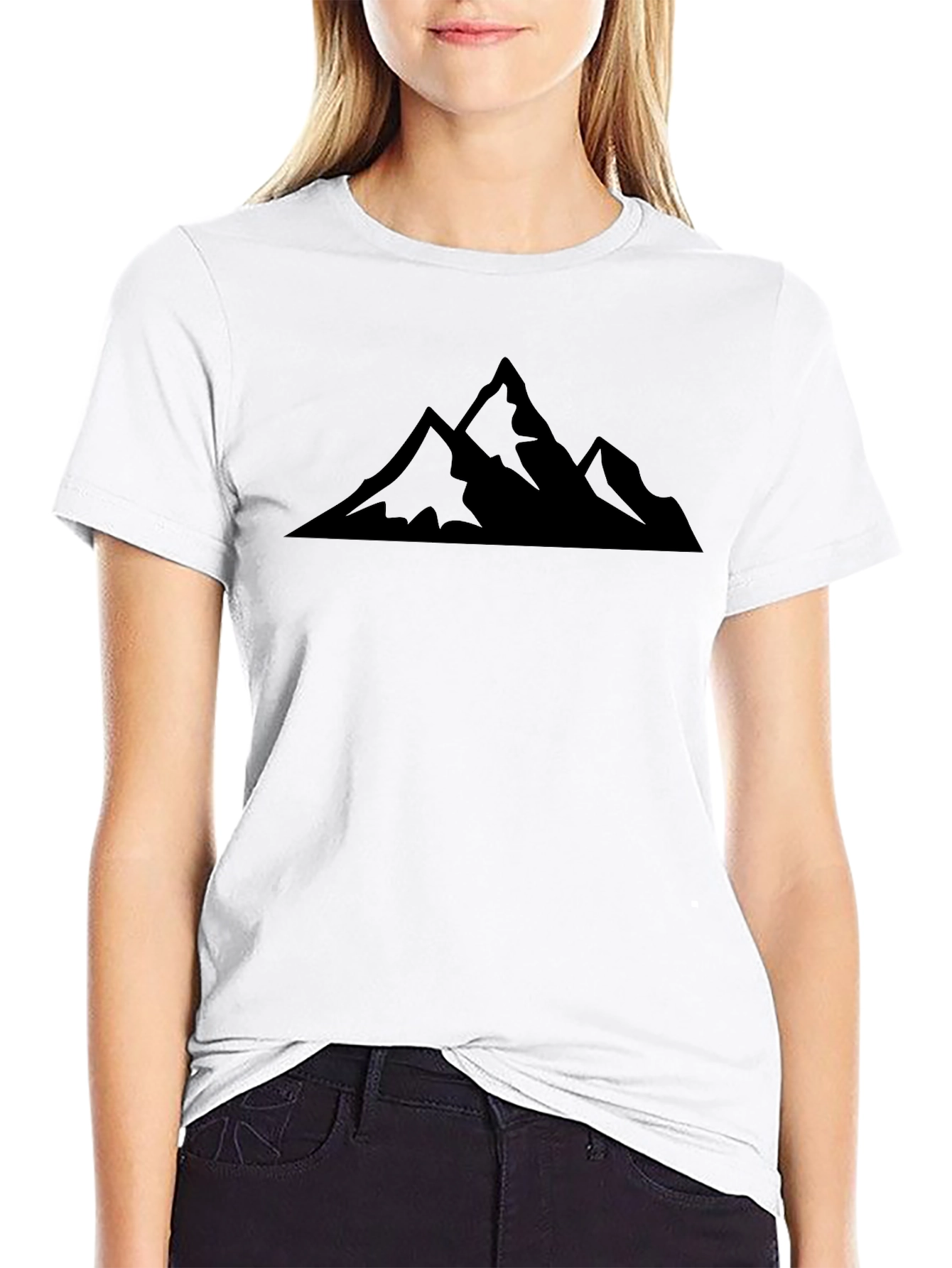 Mountain Peak Graphic Tee - Black
