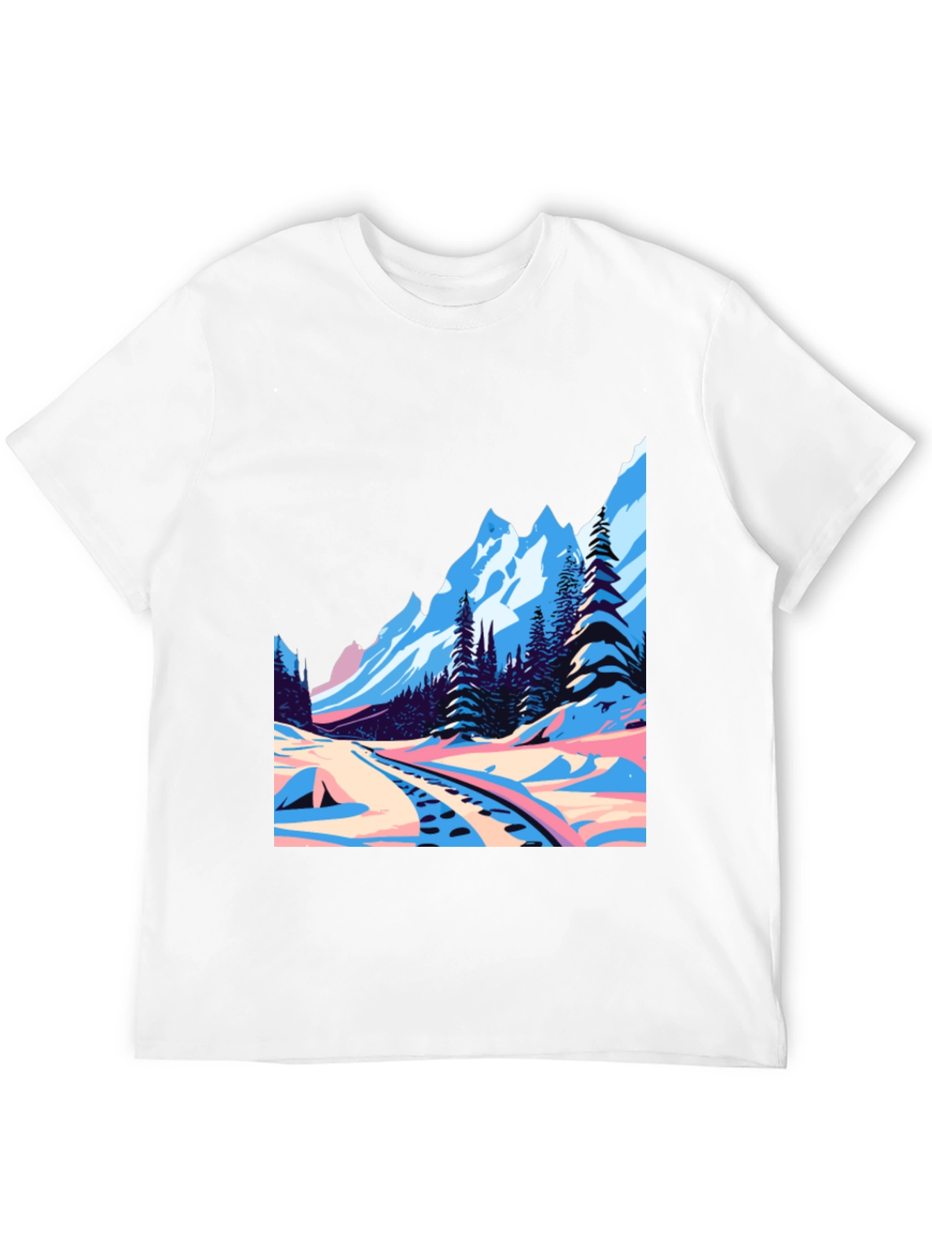 Retro Winter Landscape Graphic Tee