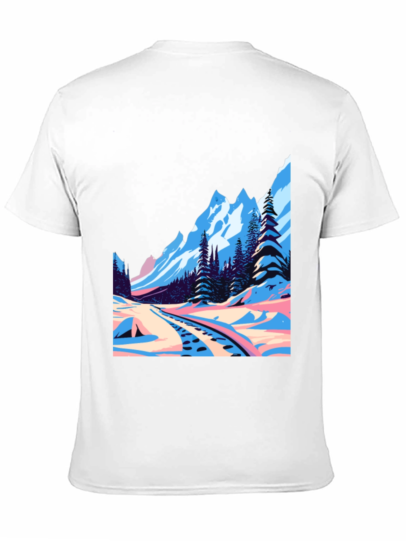 Retro Winter Landscape Graphic Tee