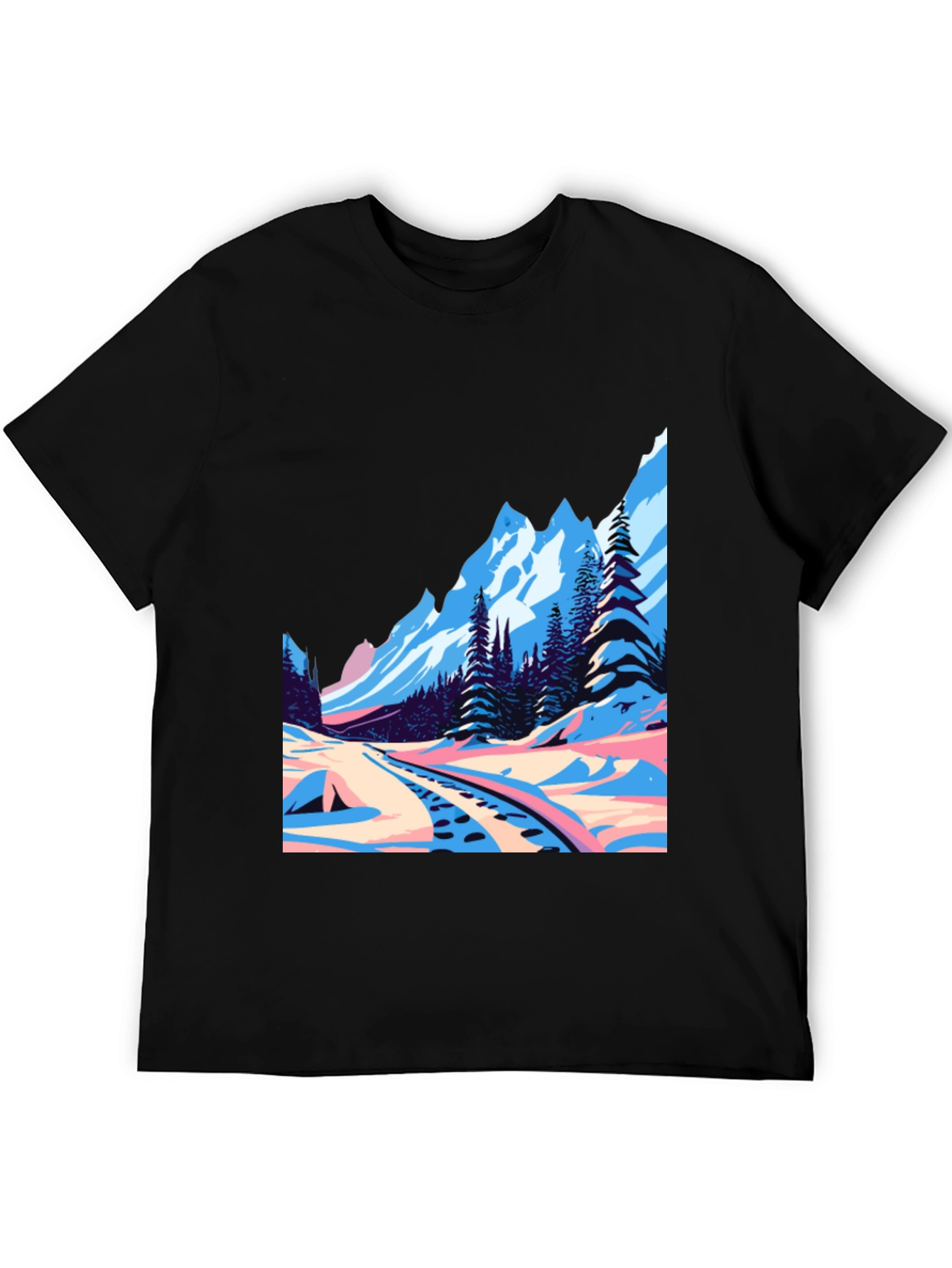 Retro Winter Landscape Graphic Tee