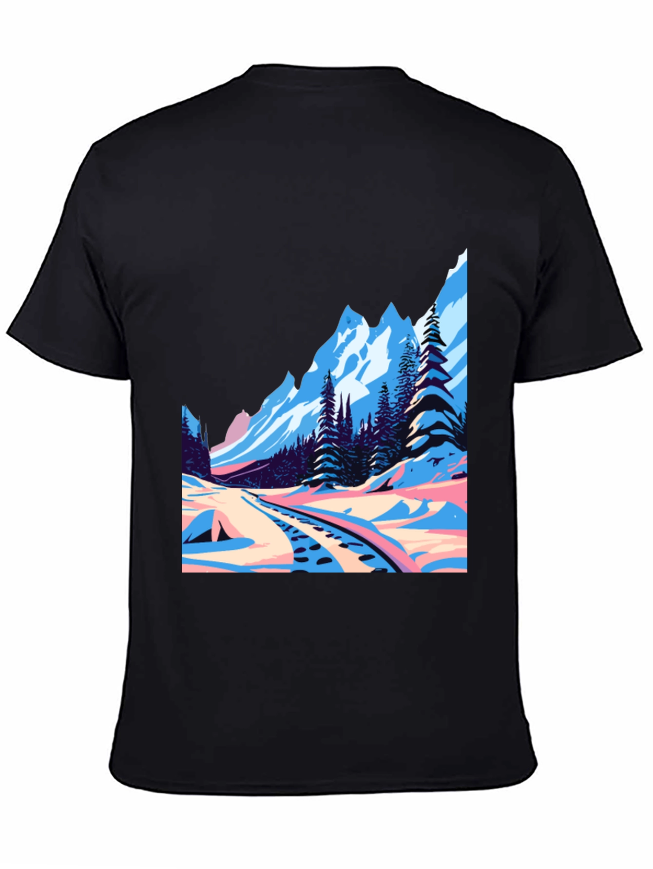 Retro Winter Landscape Graphic Tee