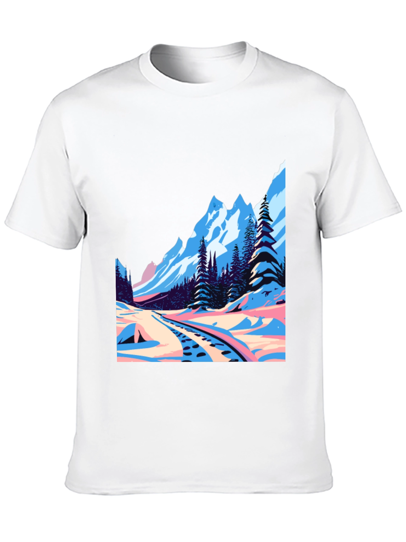 Retro Winter Landscape Graphic Tee