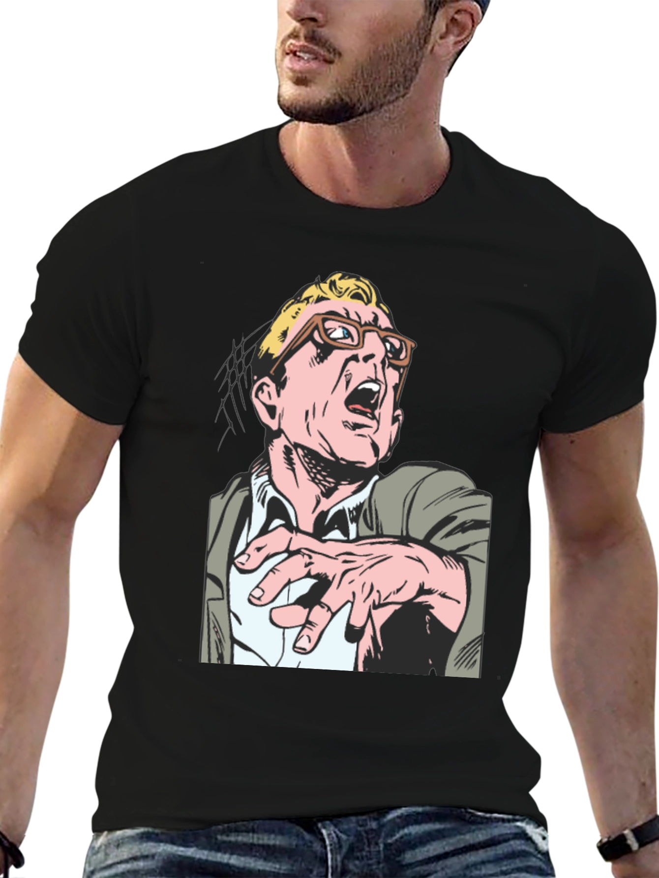 Comic Book Character Tee - Black T-Shirt