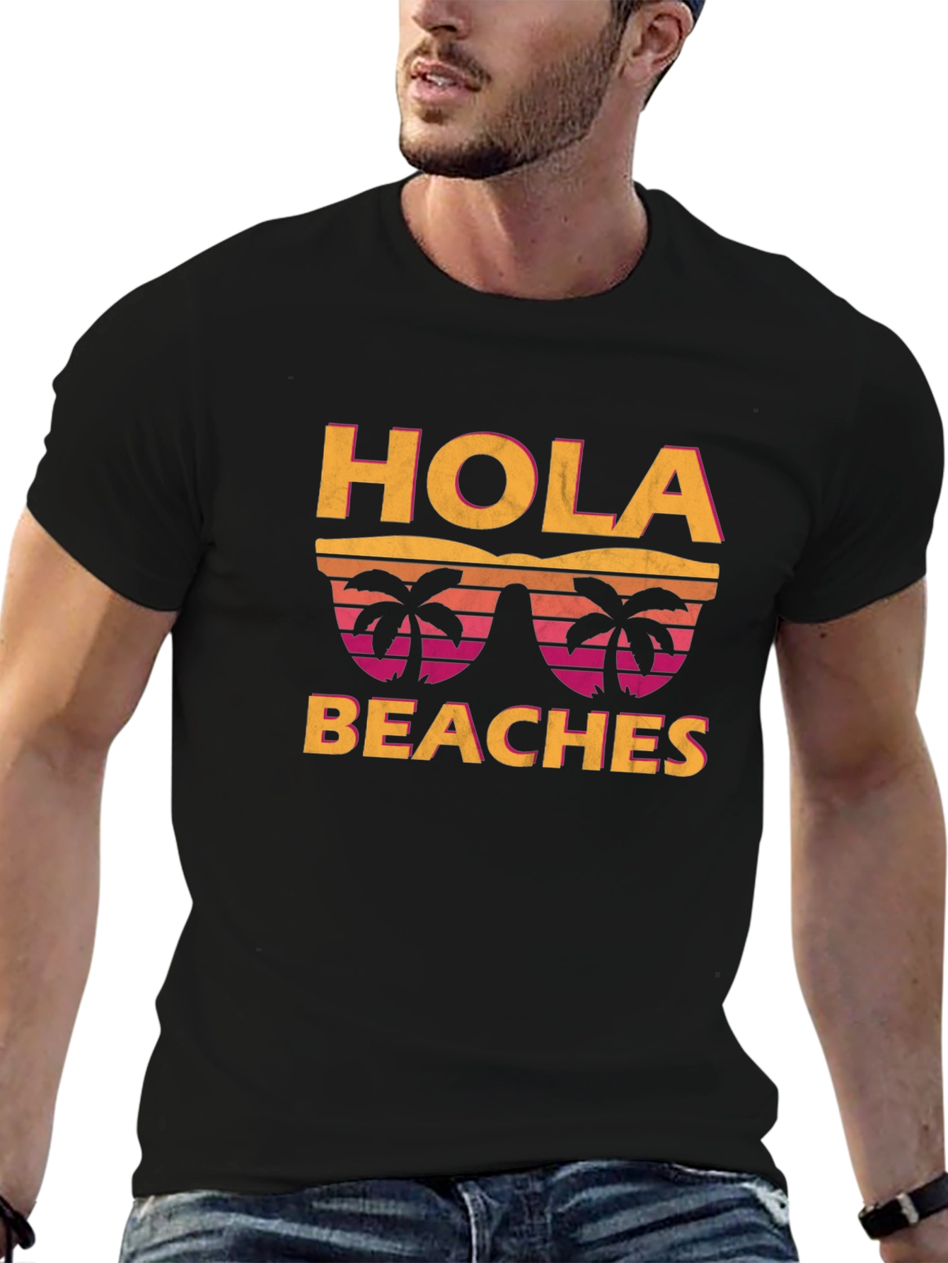 Hola Beaches T-Shirt - Retro Summer Vibes