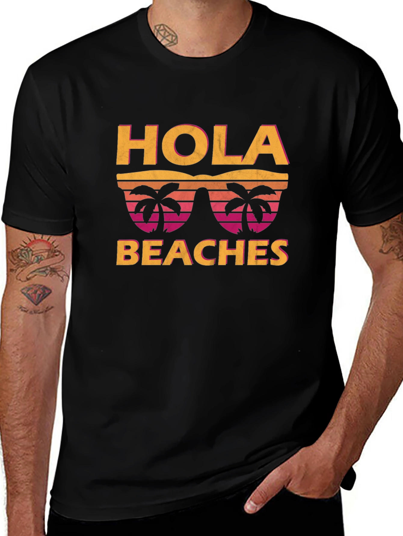 Hola Beaches T-Shirt - Retro Summer Vibes
