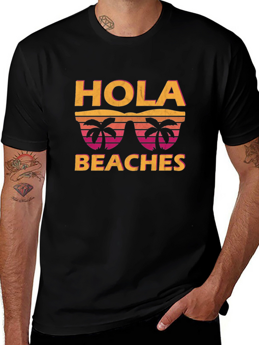 Hola Beaches T-Shirt - Retro Summer Vibes